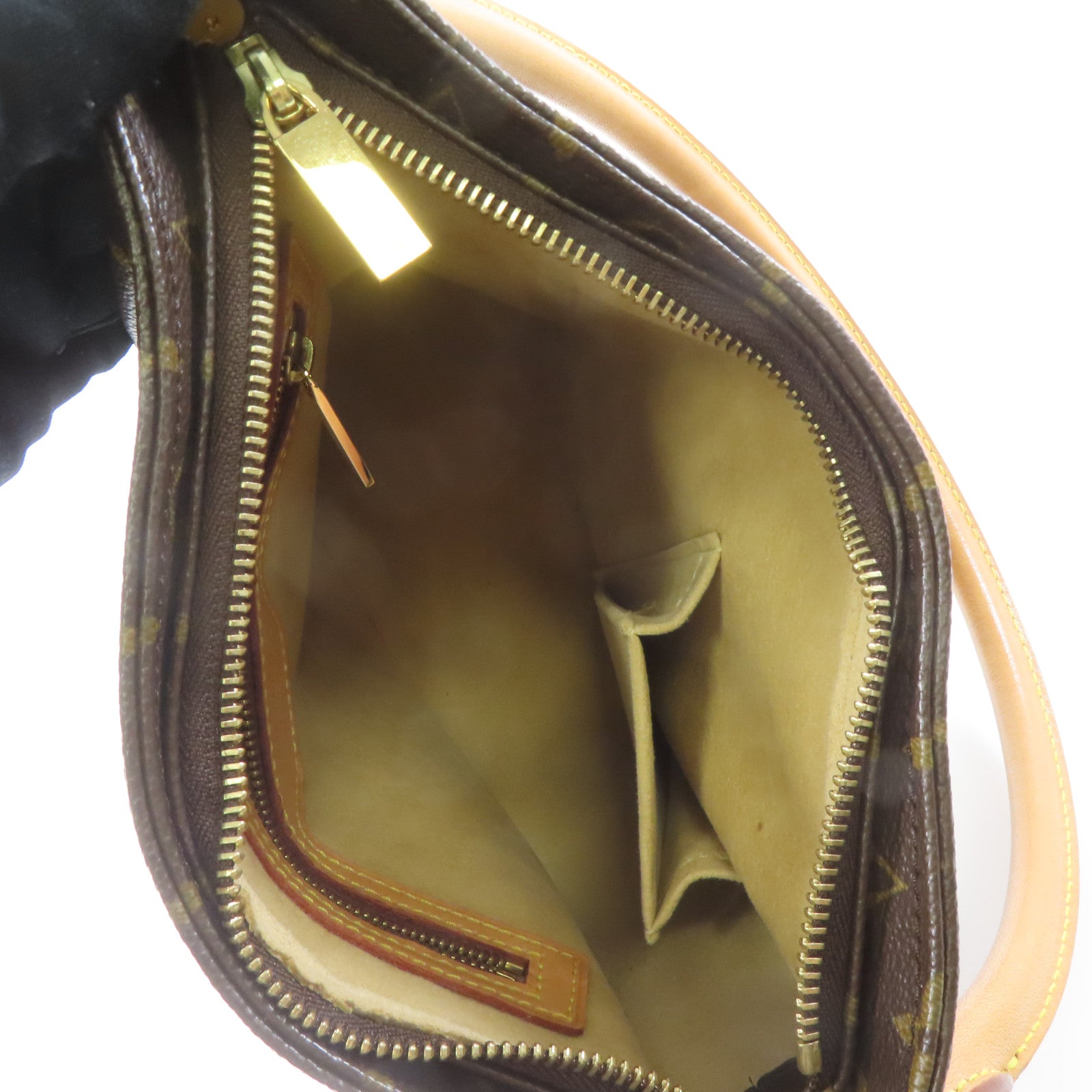 LOUIS VUITTON Monogram Looping MM金扣肩背袋啡色