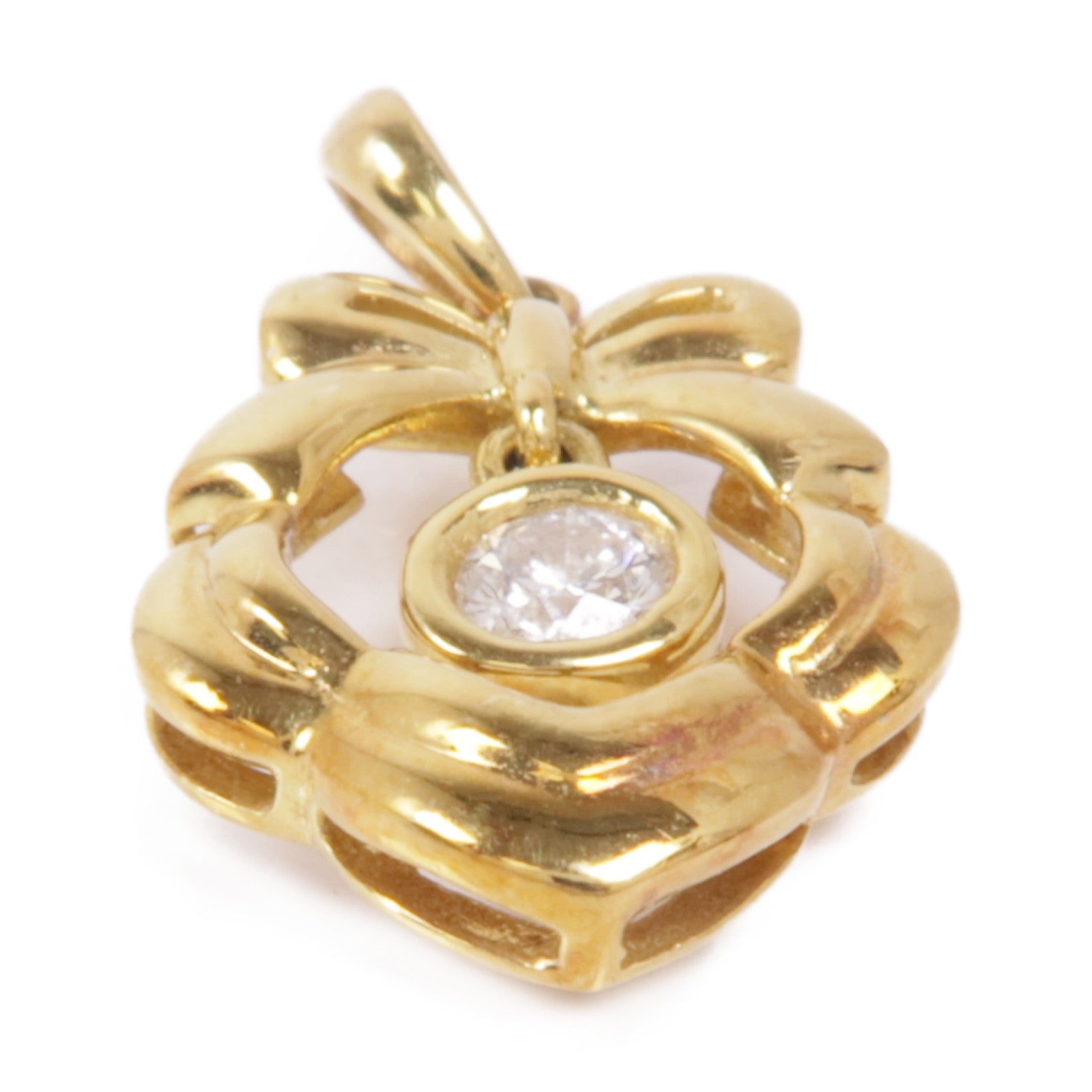 JEWELRY 【激減優惠】18K黃金Diamond Pendant Top鑽石吊墜