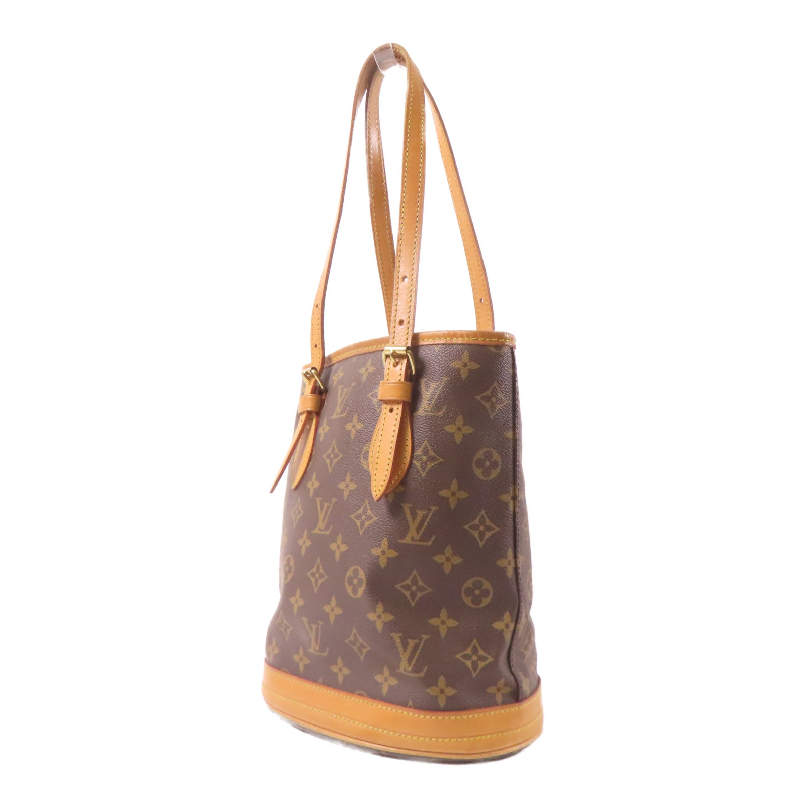 LOUIS VUITTON Monogram Bucket金扣肩背袋啡色