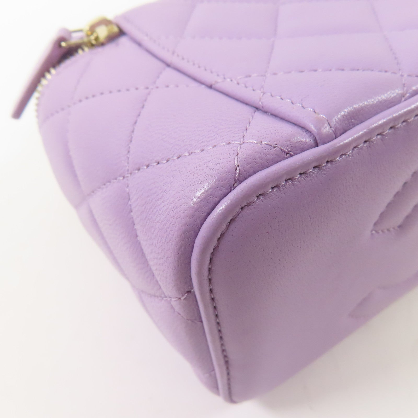 CHANEL 羊皮皮革Vanity Case金扣手挽肩背兩用袋