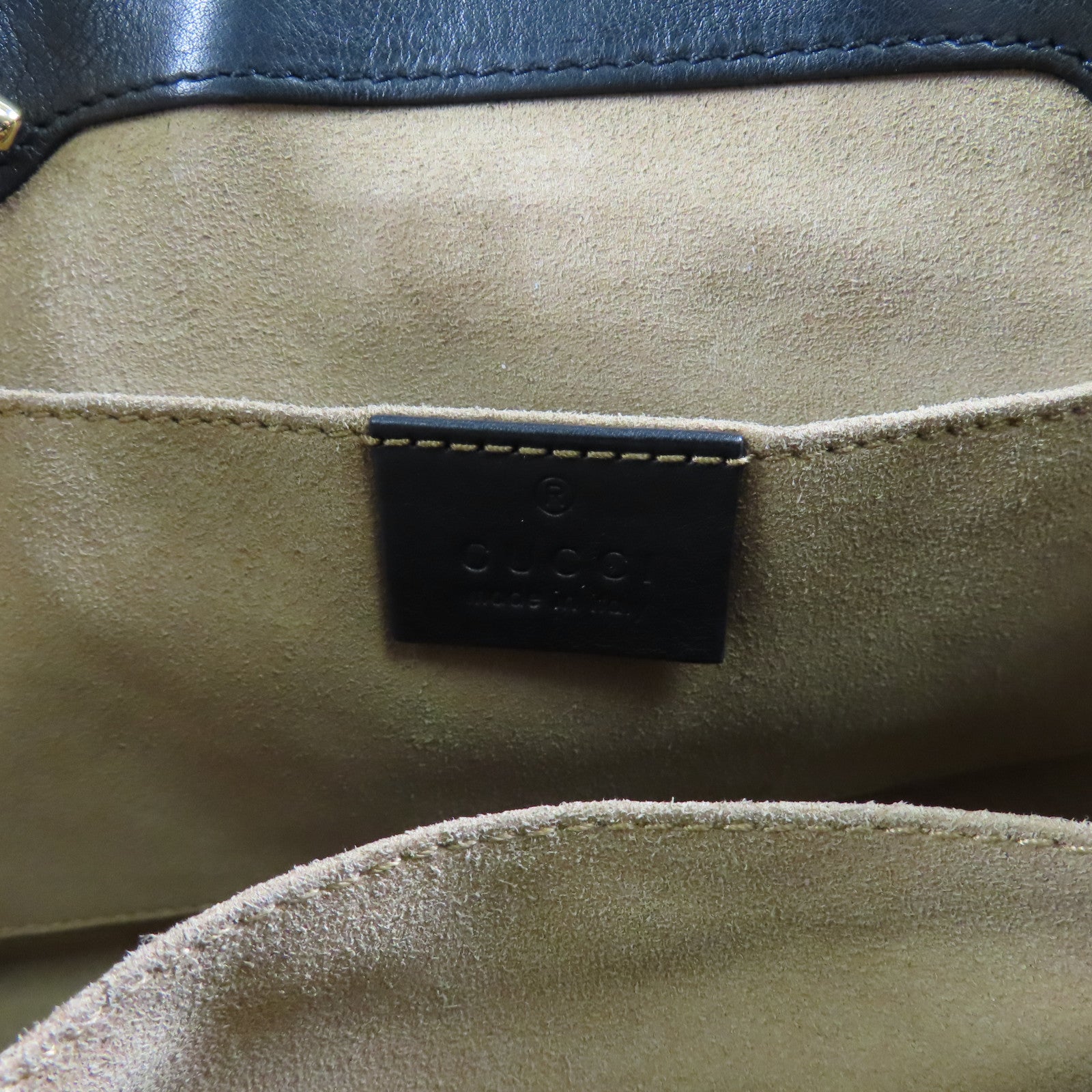 GUCCI 【激減優惠】塗層帆布Padlock Small GG金扣鏈帶肩背袋