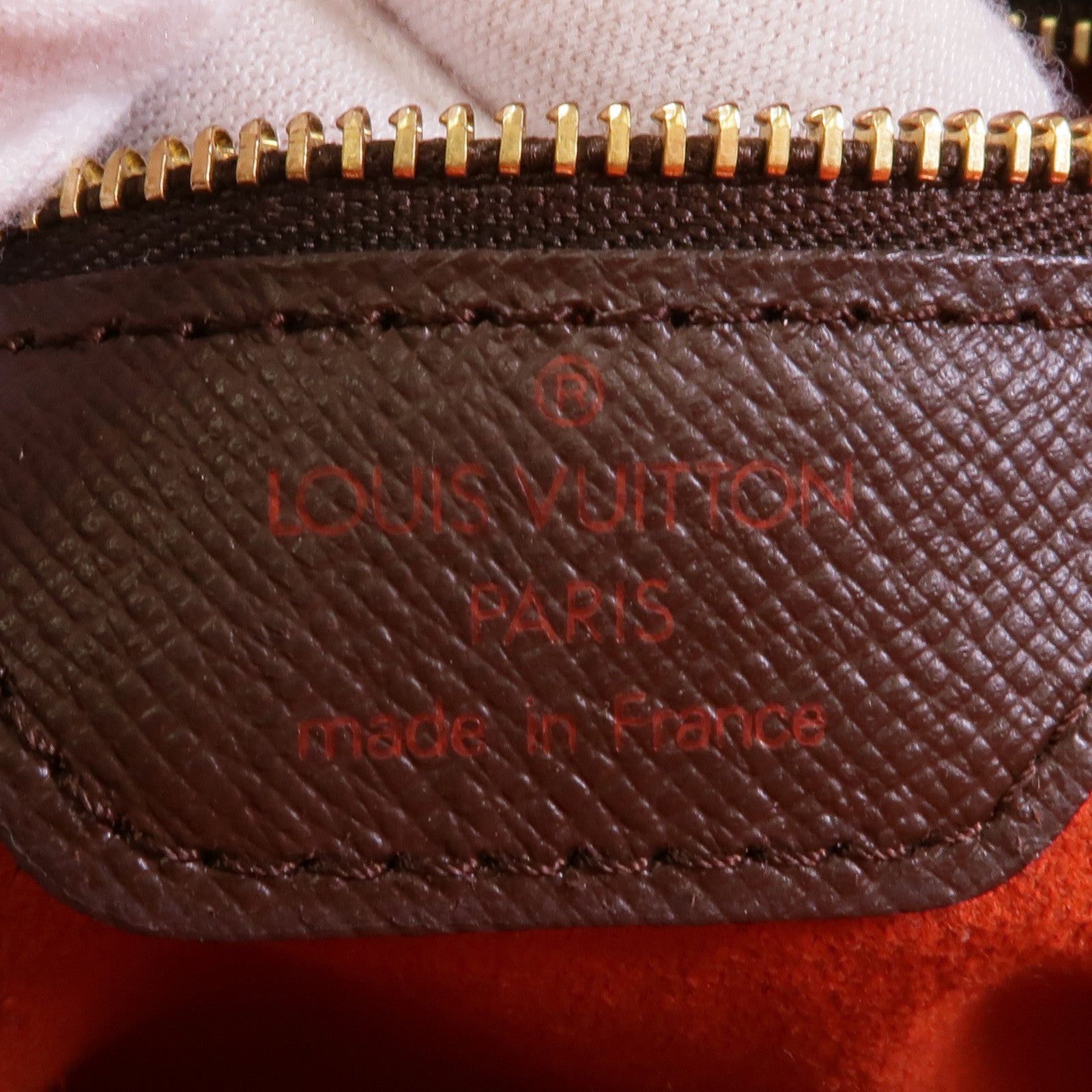 LOUIS VUITTON Damier Triana金扣手挽袋