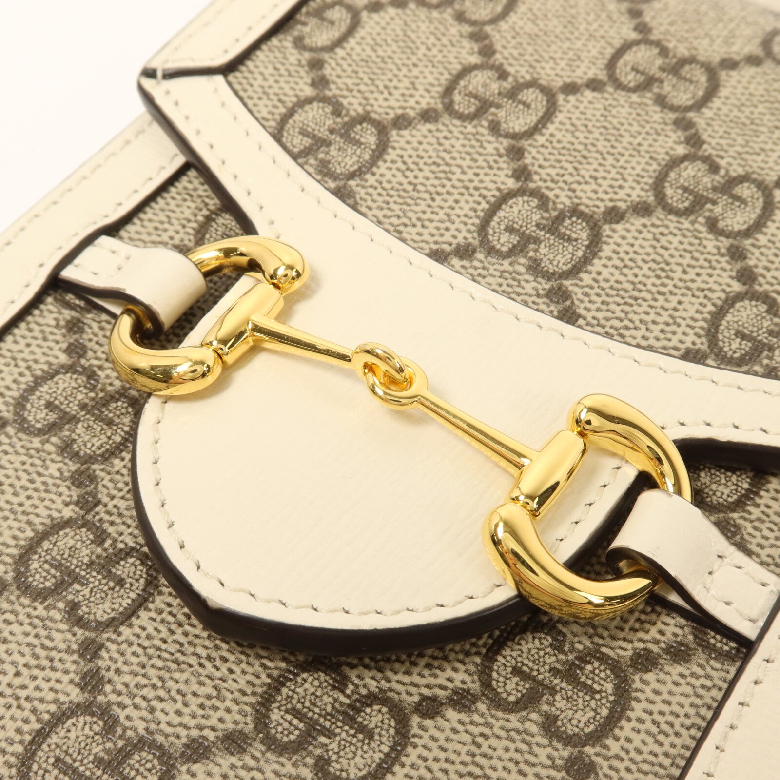GUCCI 塗層帆布Horsebit Jumbo GG Shoulder Bag肩背袋
