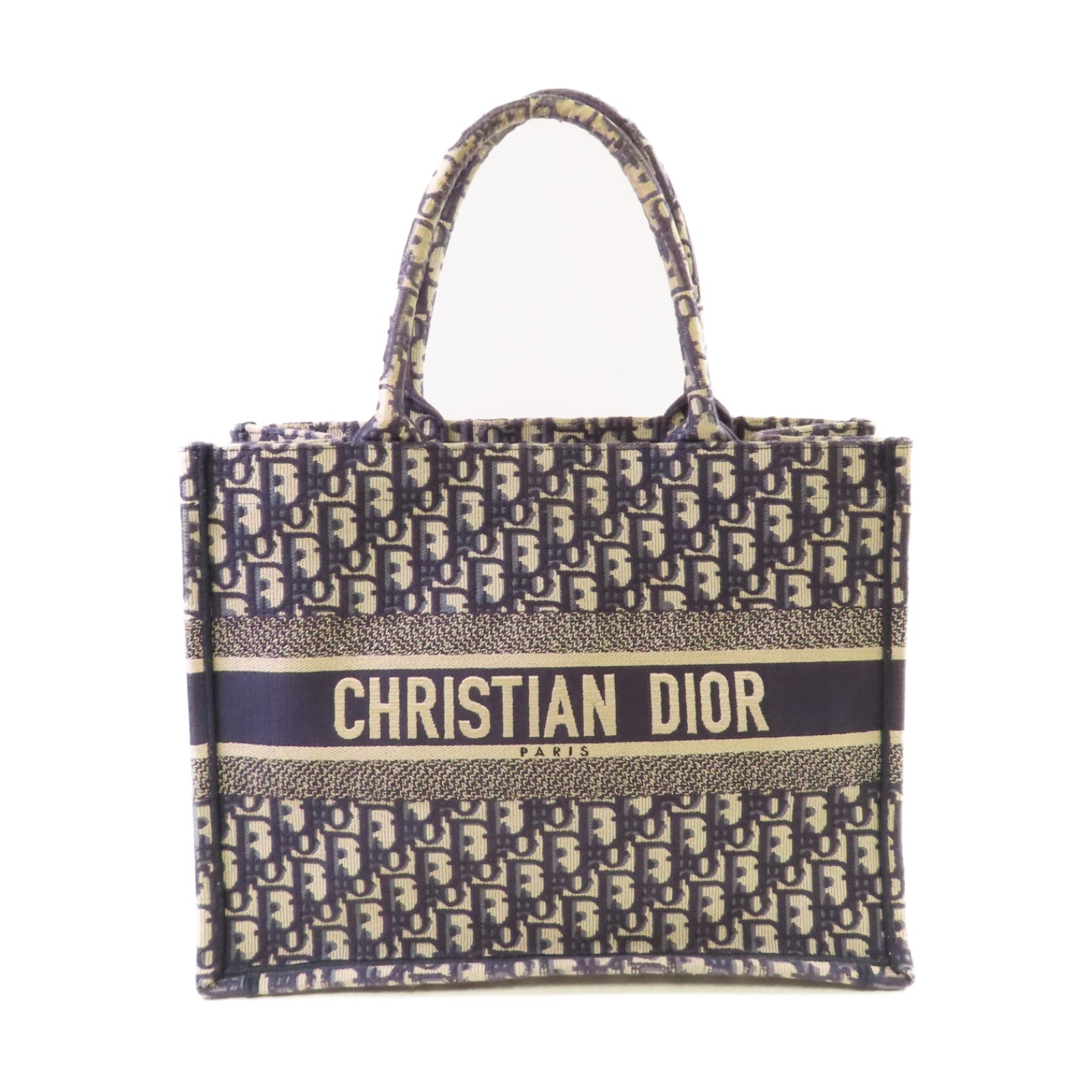 Dior Oblique帆布Book Tote Medium Bag手挽袋寶藍色