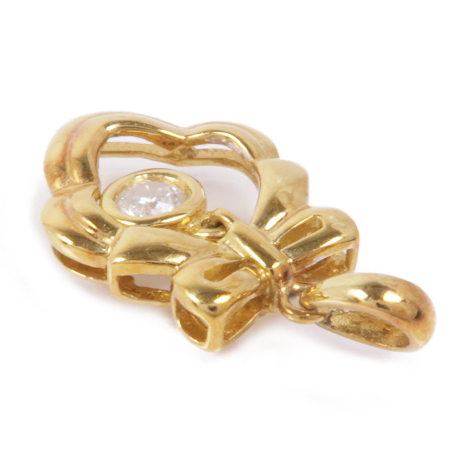 JEWELRY 18K黃金Diamond Pendant Top鑽石吊墜