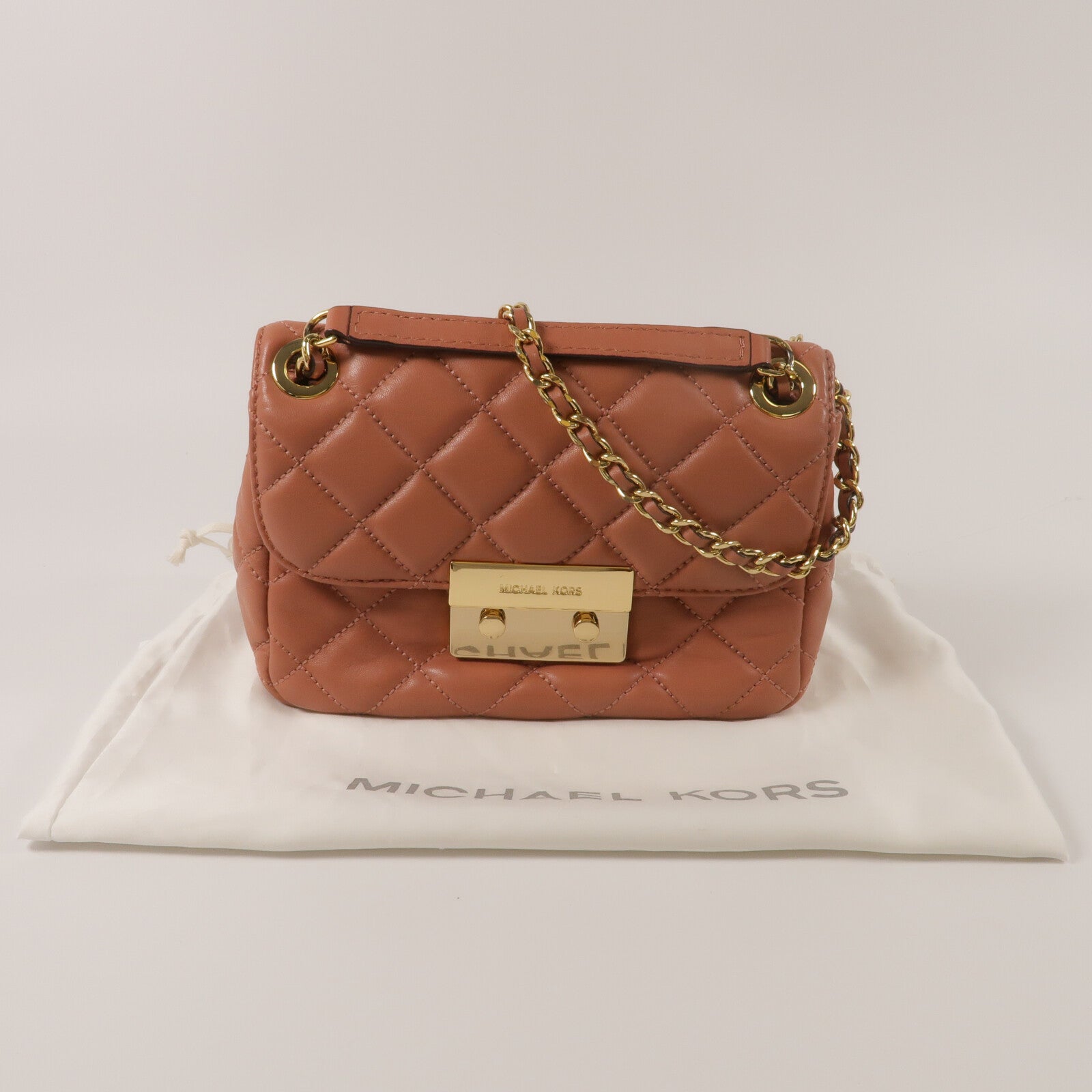 Michael Kors 羊皮皮革Chain Shoulder鏈帶肩背袋