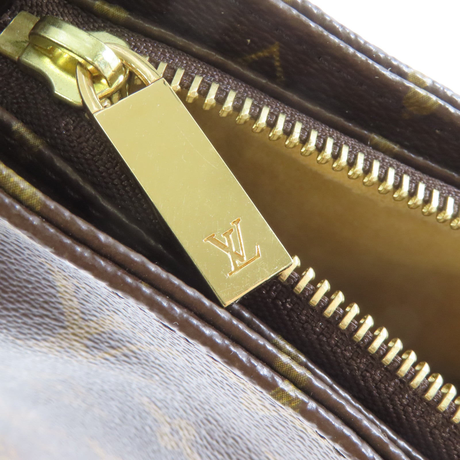 LOUIS VUITTON Monogram Looping MM金扣肩背袋啡色
