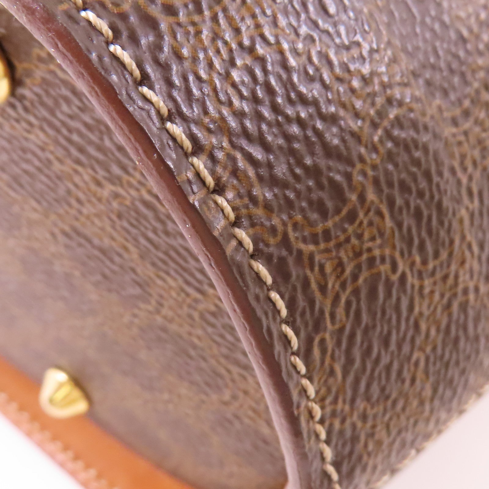 CELINE 塗層帆布Macadam Triomphe Tote 金扣肩背袋