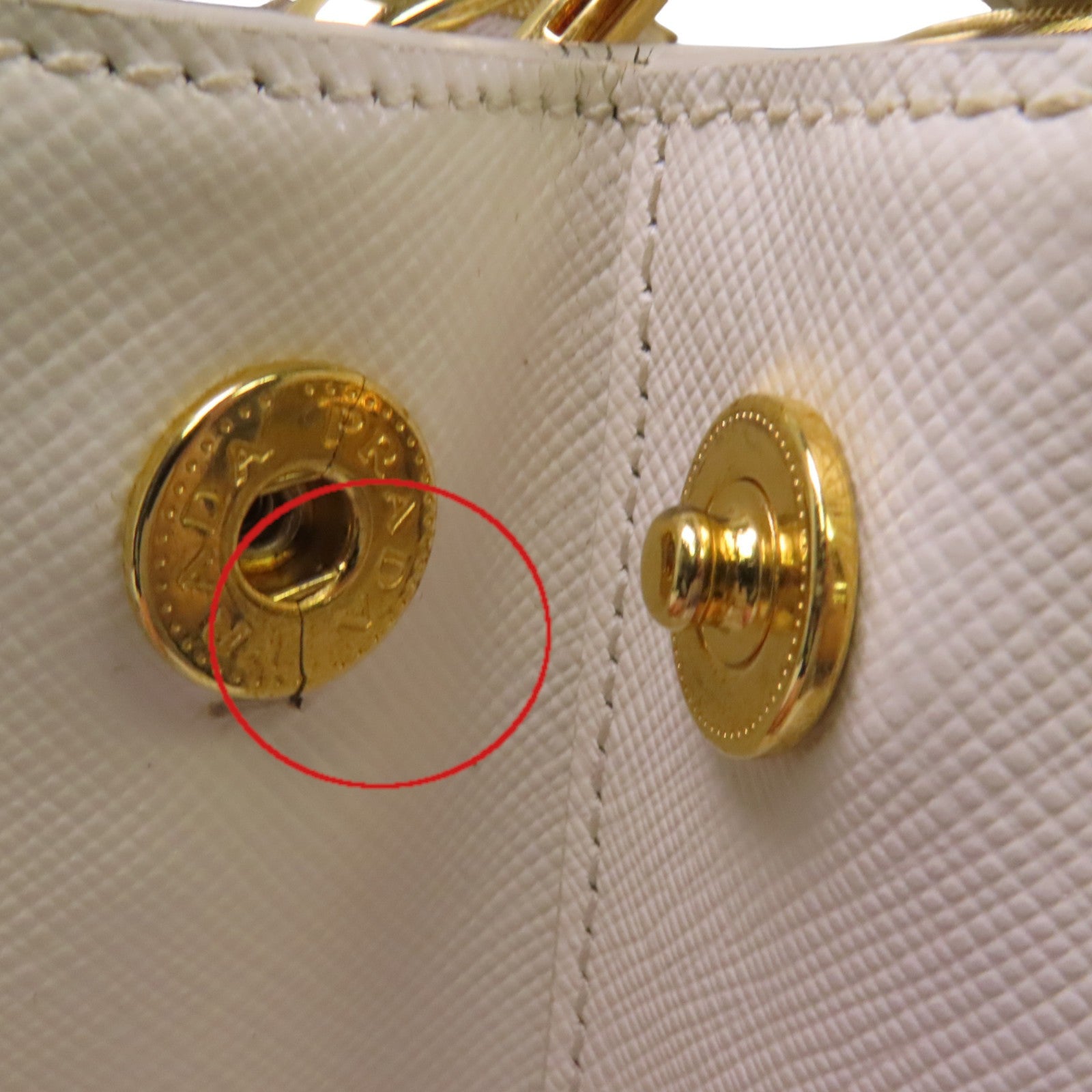 PRADA Saffiano皮革2Way Shoulder Bag金扣手挽肩背兩用袋