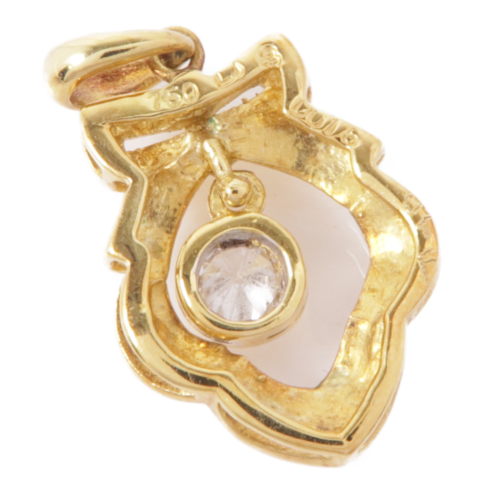 JEWELRY 18K黃金Diamond Pendant Top鑽石吊墜