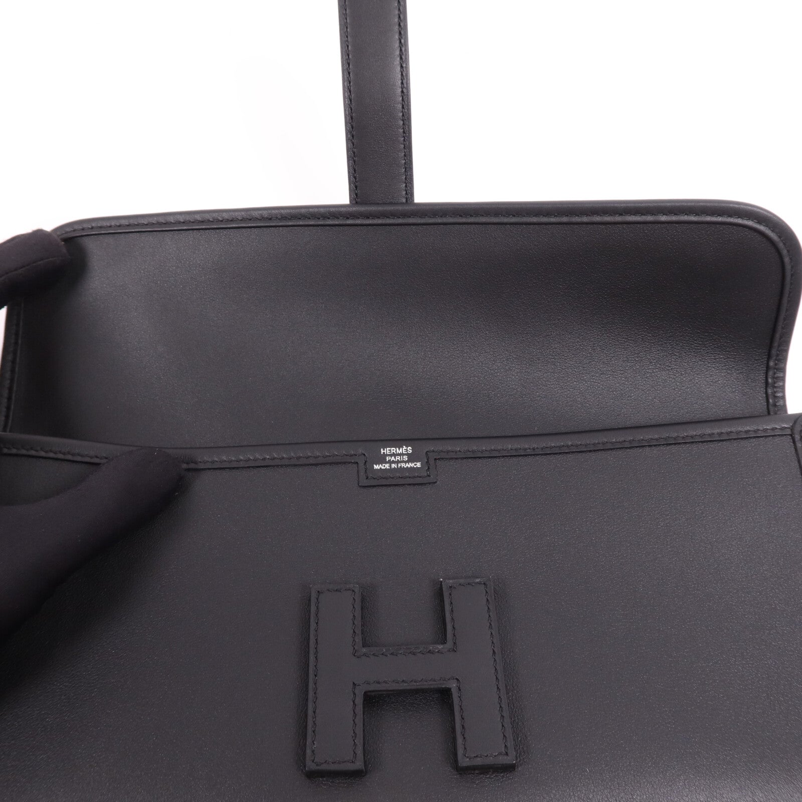 HERMES Swift皮革Jige PM手拿包Noir