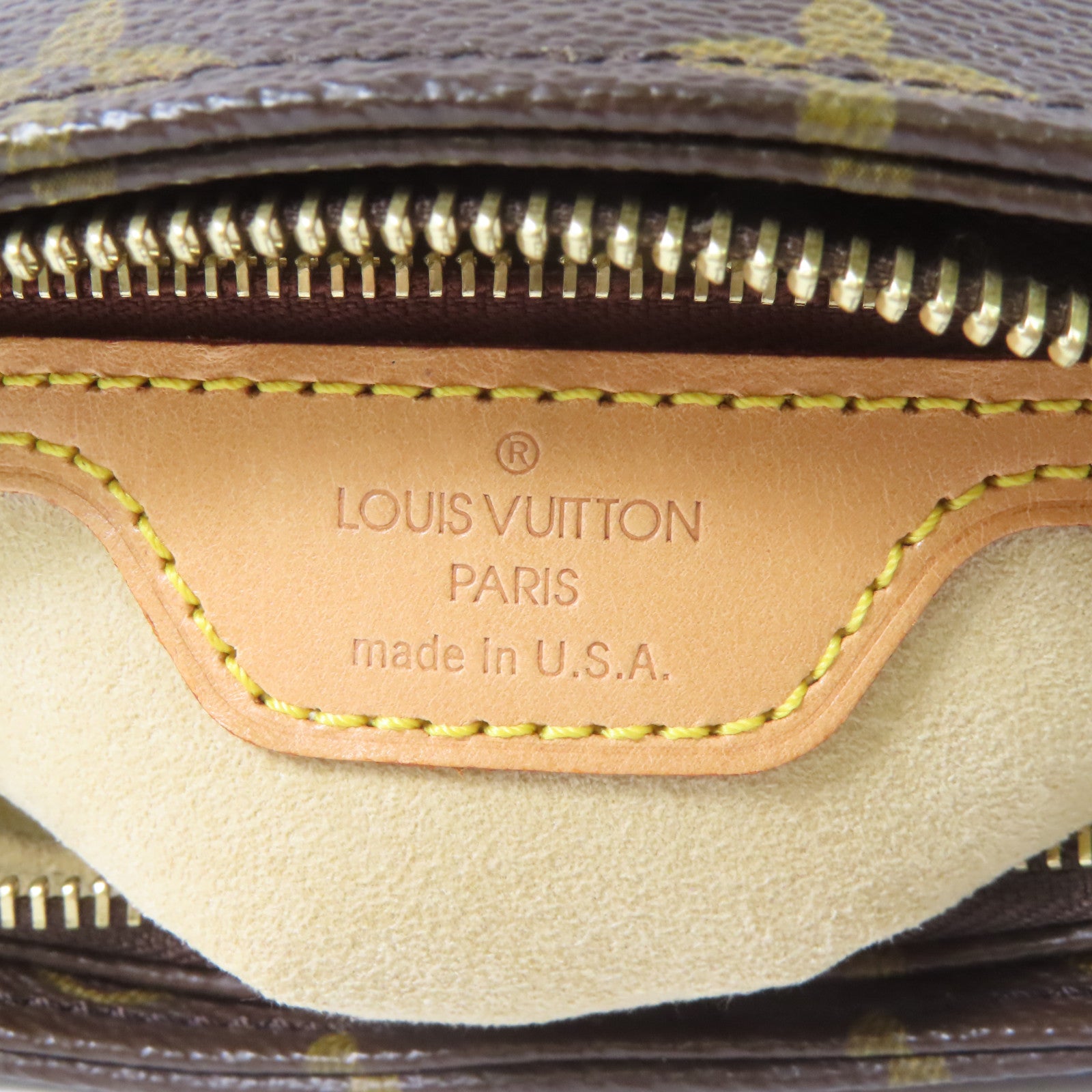 LOUIS VUITTON Monogram Looping MM金扣肩背袋啡色