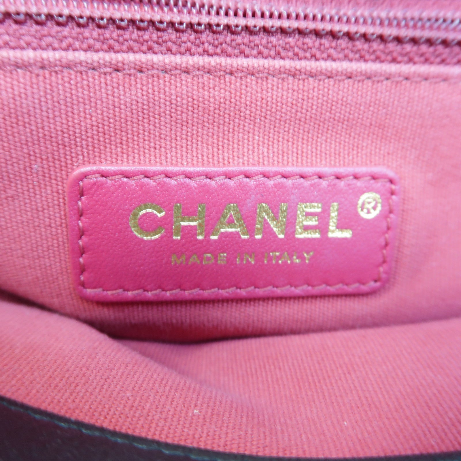 CHANEL 菱格羊皮皮革2way Chain Shoulder Bag金扣鏈帶手挽肩背兩用袋黑色