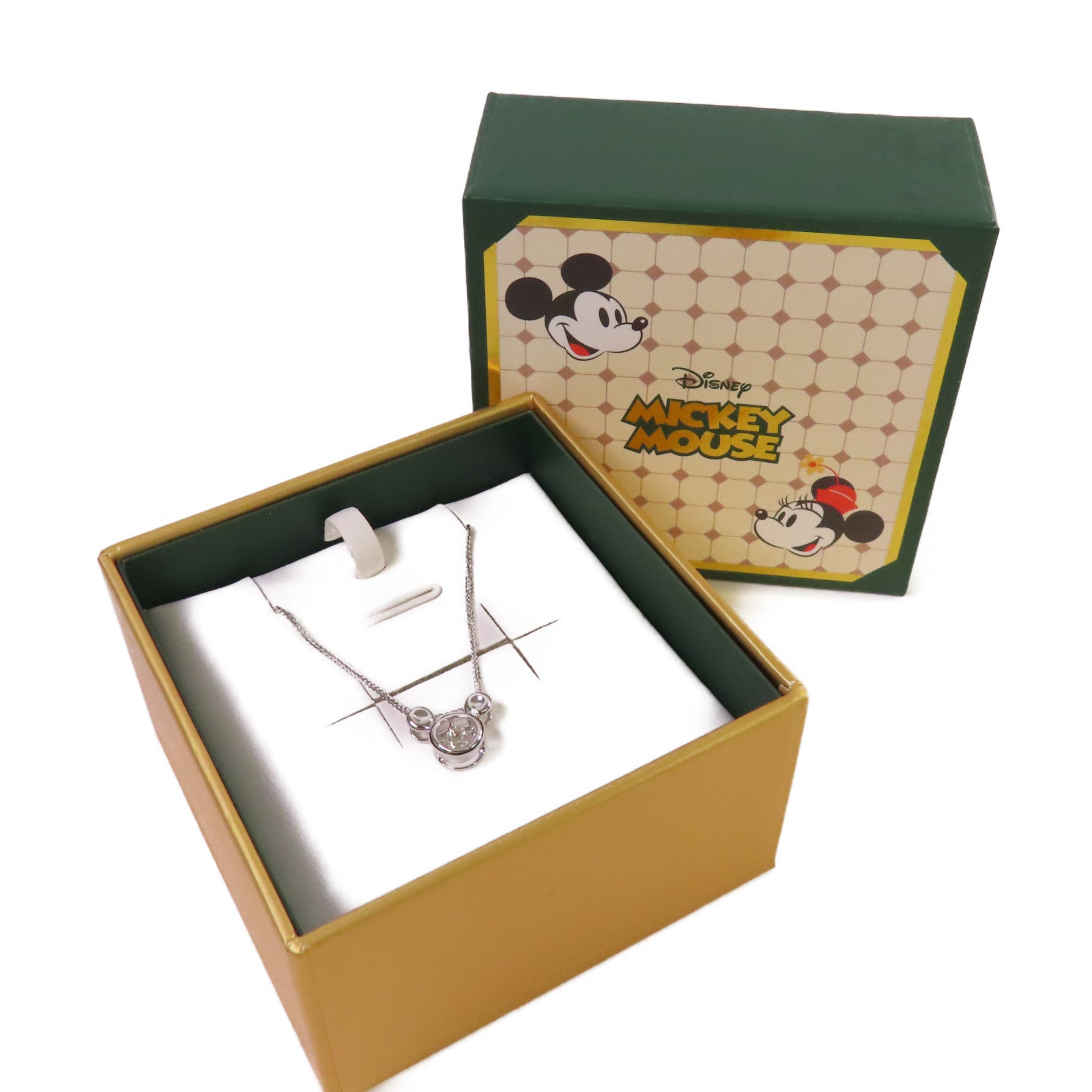 JEWELRY 18K白金/0.128ct鑽石Mickey Mouse Diamond Necklace項鏈
