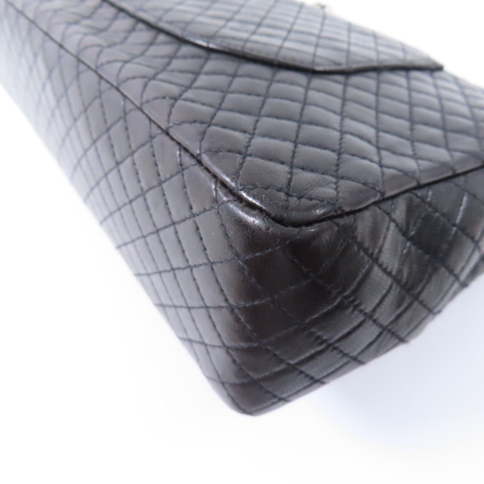 CHANEL 【激減優惠】羊皮皮革Vintage Chain Shoulder銀扣鏈帶肩背袋