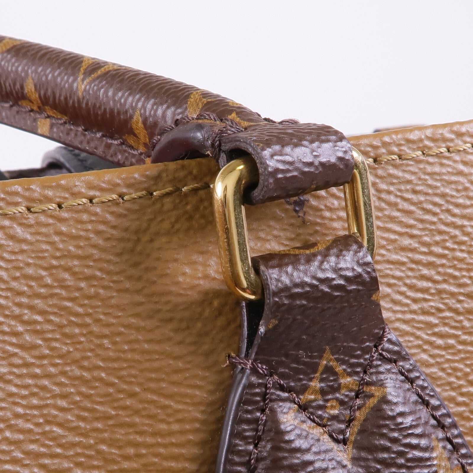 LOUIS VUITTON Monogram Giant/Reverse On The Go MM金扣手挽肩背兩用袋