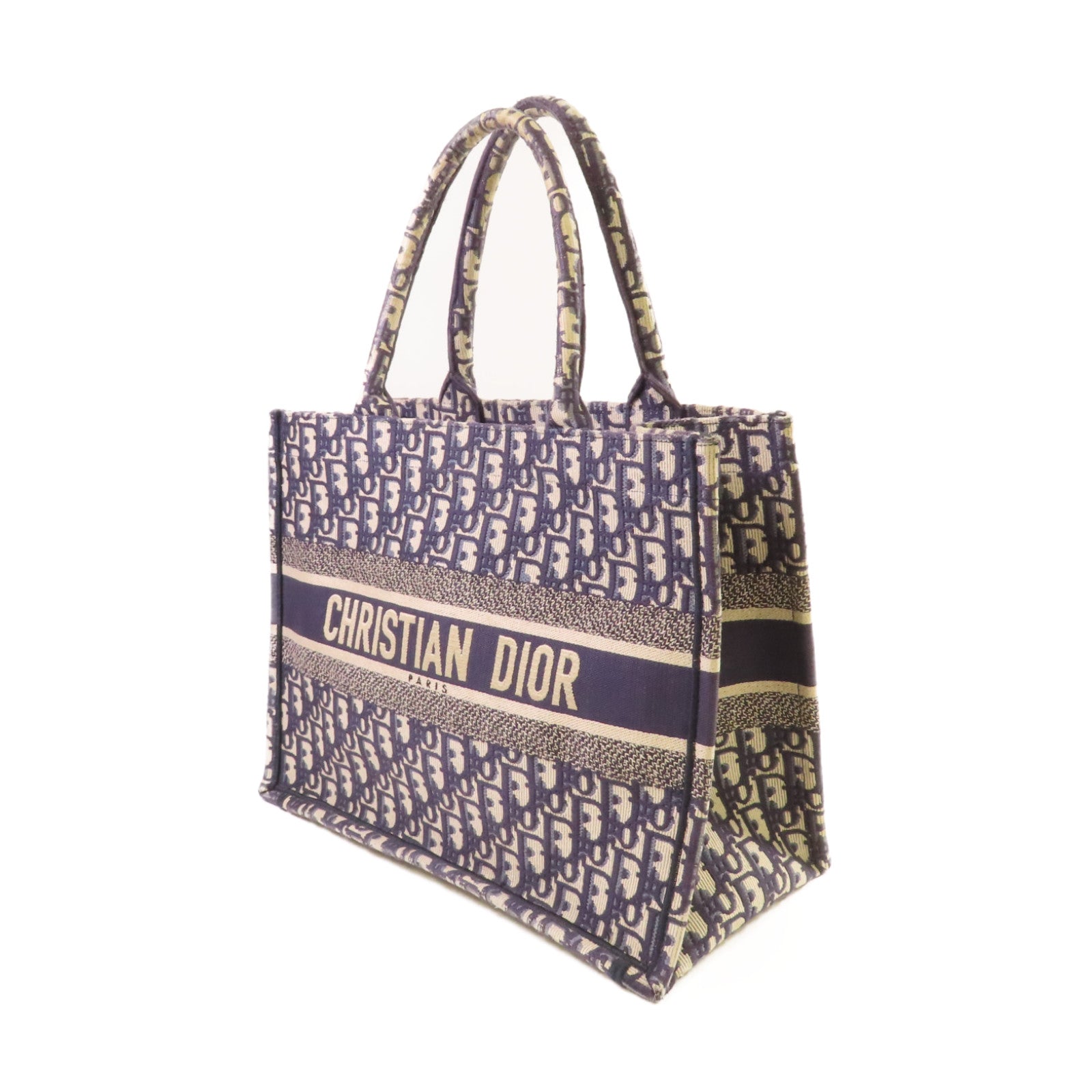Dior Oblique帆布Book Tote Medium Bag手挽袋寶藍色