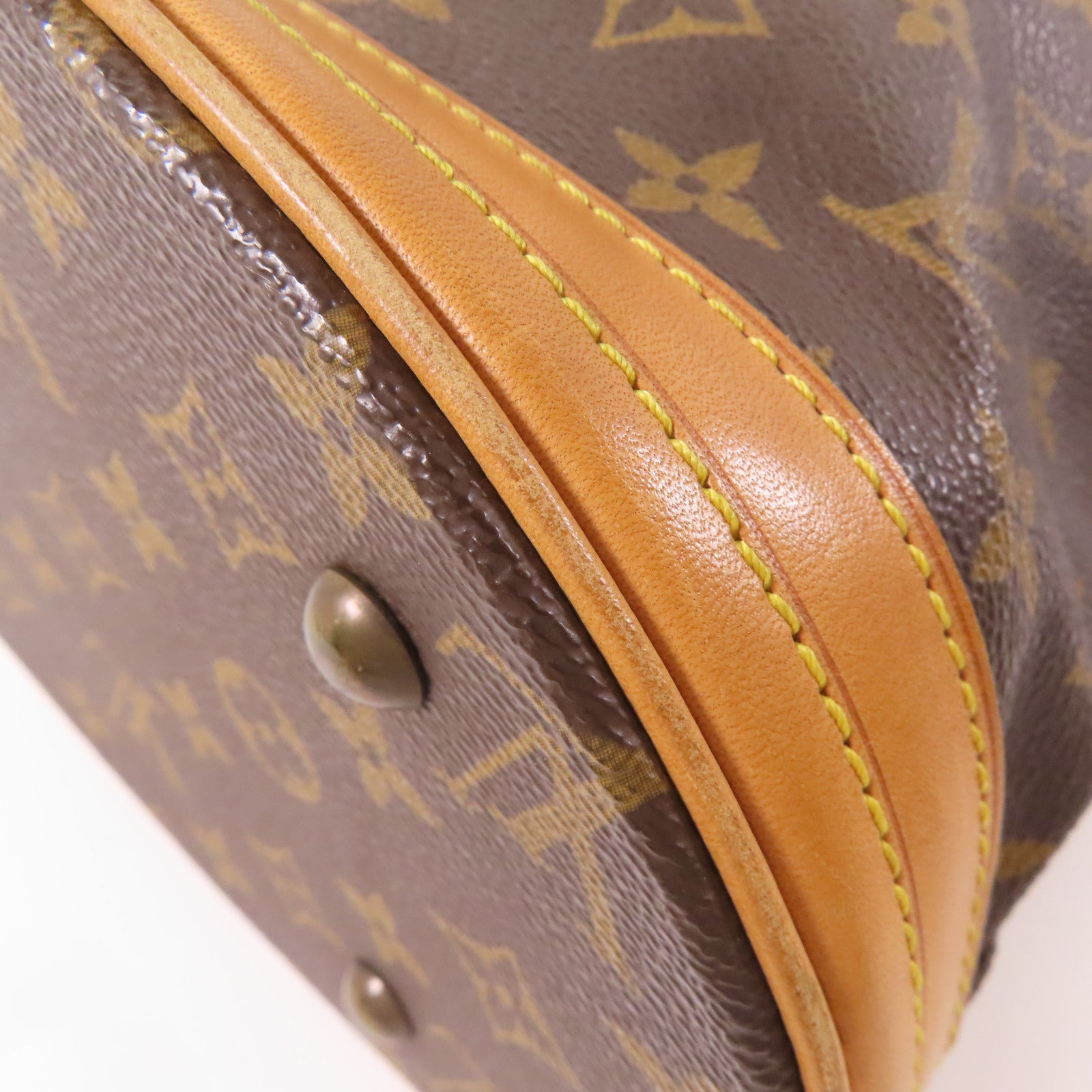 LOUIS VUITTON Monogram Bucket金扣肩背袋啡色