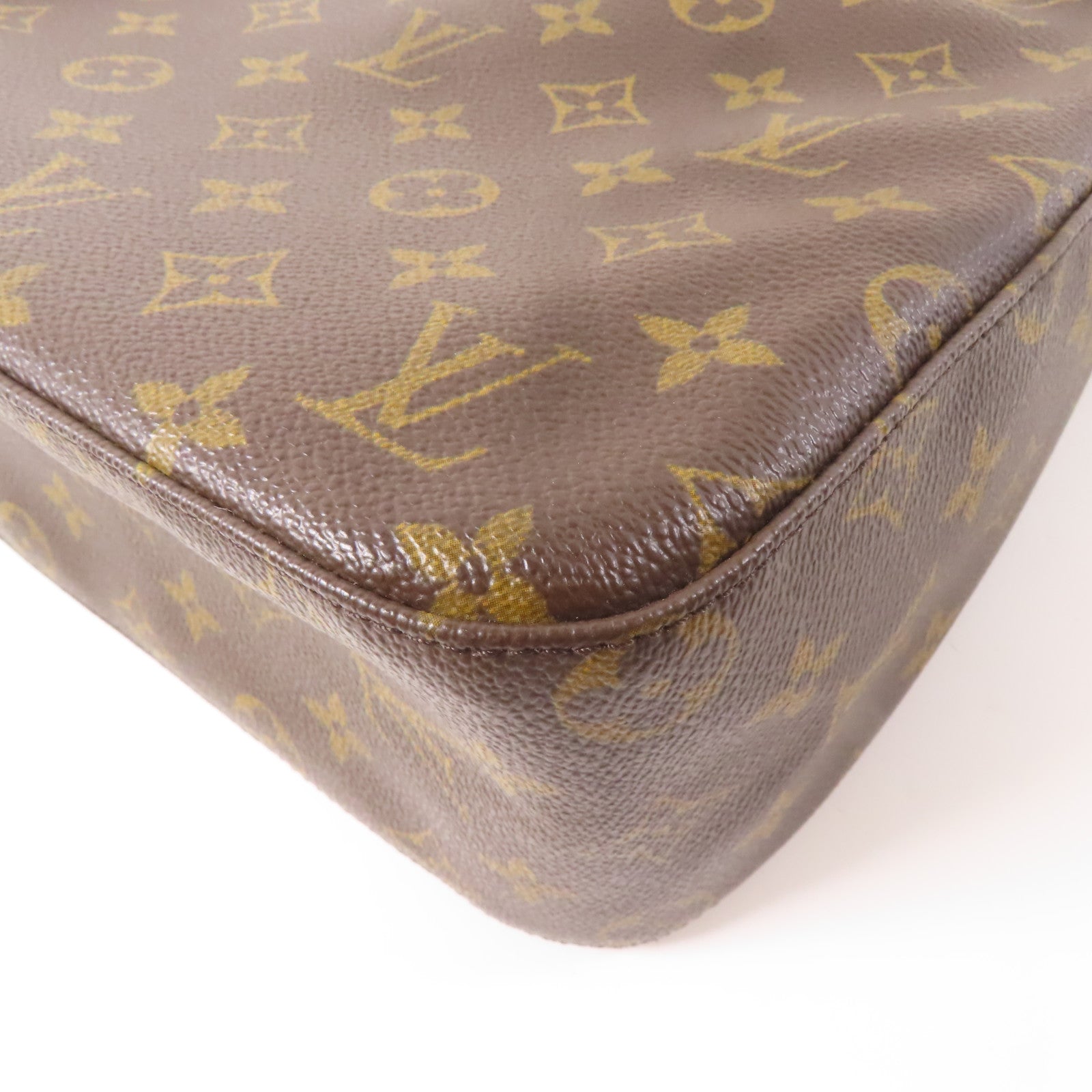LOUIS VUITTON Monogram Looping MM金扣肩背袋啡色