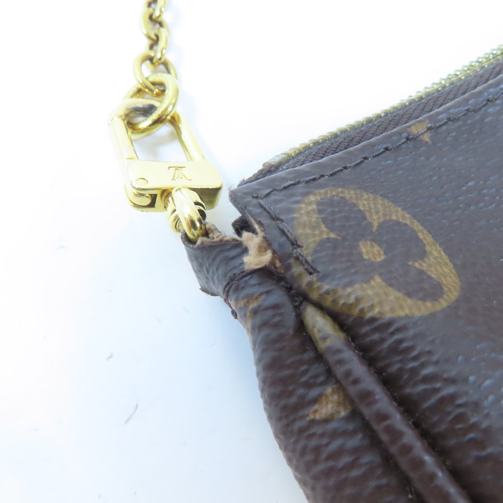 LOUIS VUITTON【激減優惠】 Monogram Multi Pochette Accessoires金扣手挽肩背兩用袋啡色
