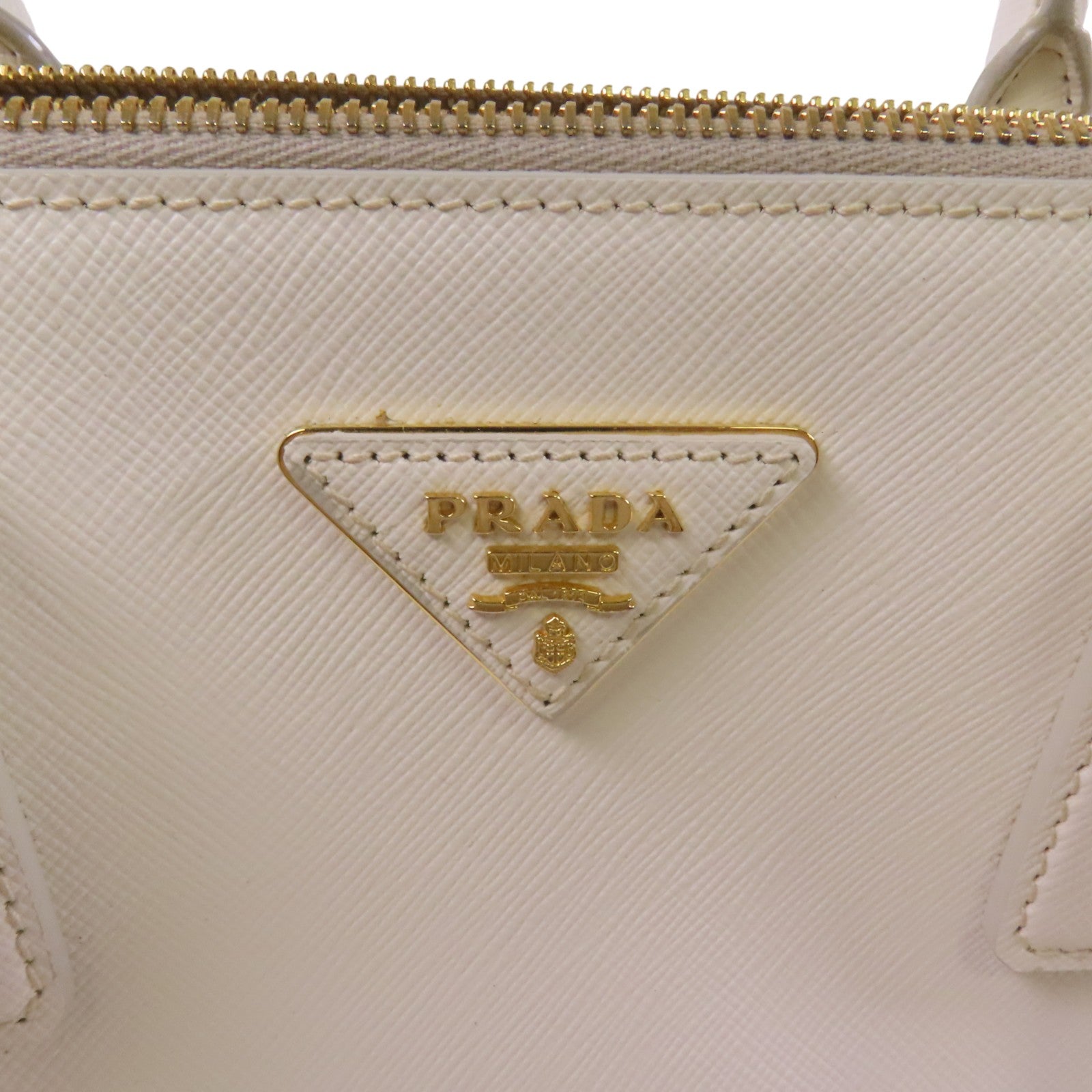 PRADA Saffiano皮革2Way Shoulder Bag金扣手挽肩背兩用袋