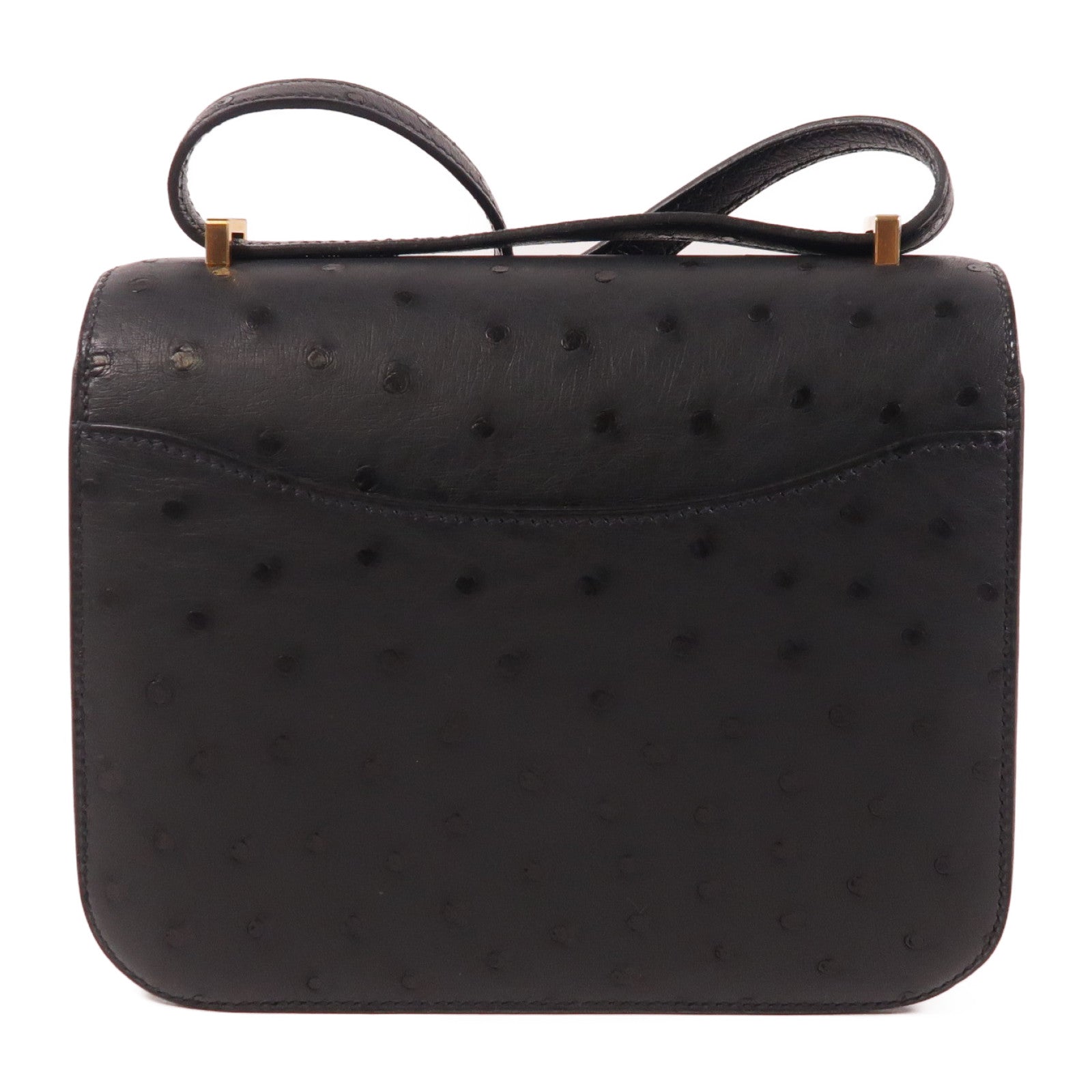 HERMES 【激減優惠】鴕鳥皮革Mini Constance肩背袋