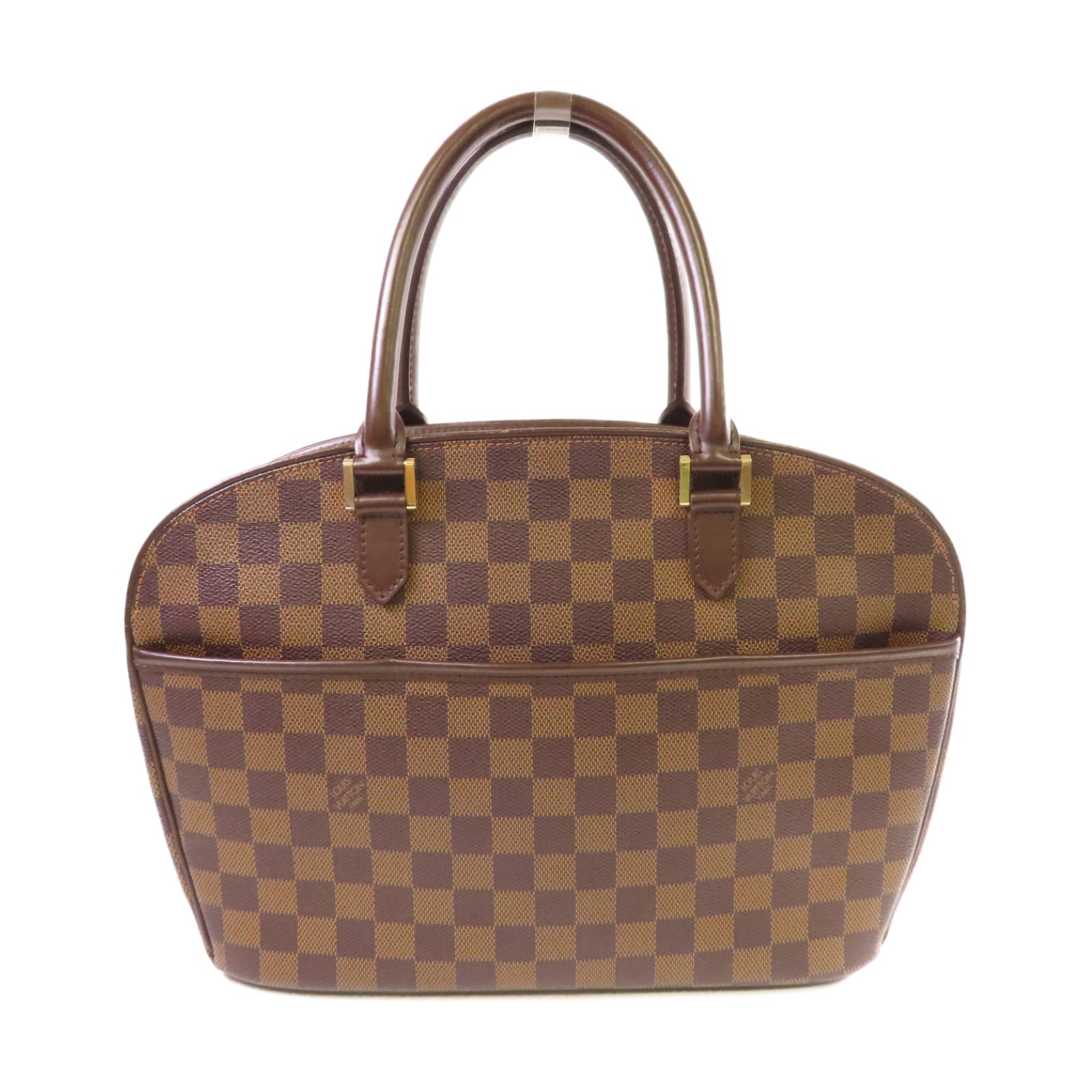 LOUIS VUITTON Damier Ebene Sarria Horizontal Handbag金扣手挽袋啡色