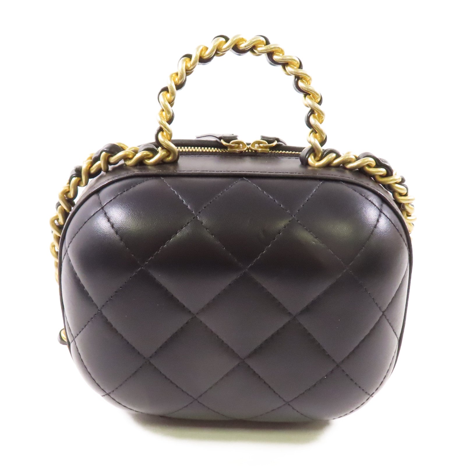 CHANEL 【激減優惠】牛皮皮革Chain Shoulder金扣鏈帶手挽肩背兩用袋