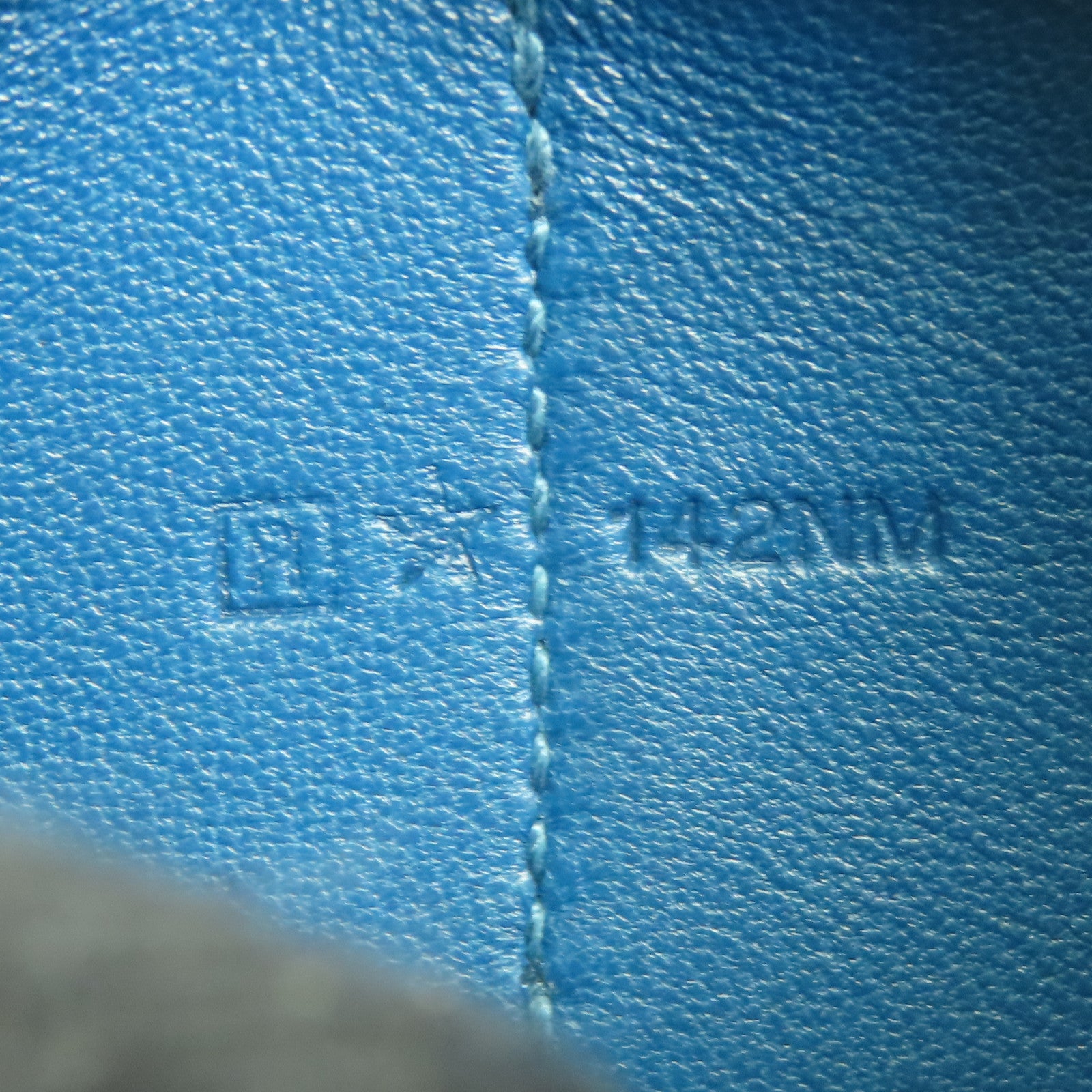 HERMES Evercolor皮革Dogon Compact銀扣錢包Bleu De Galice