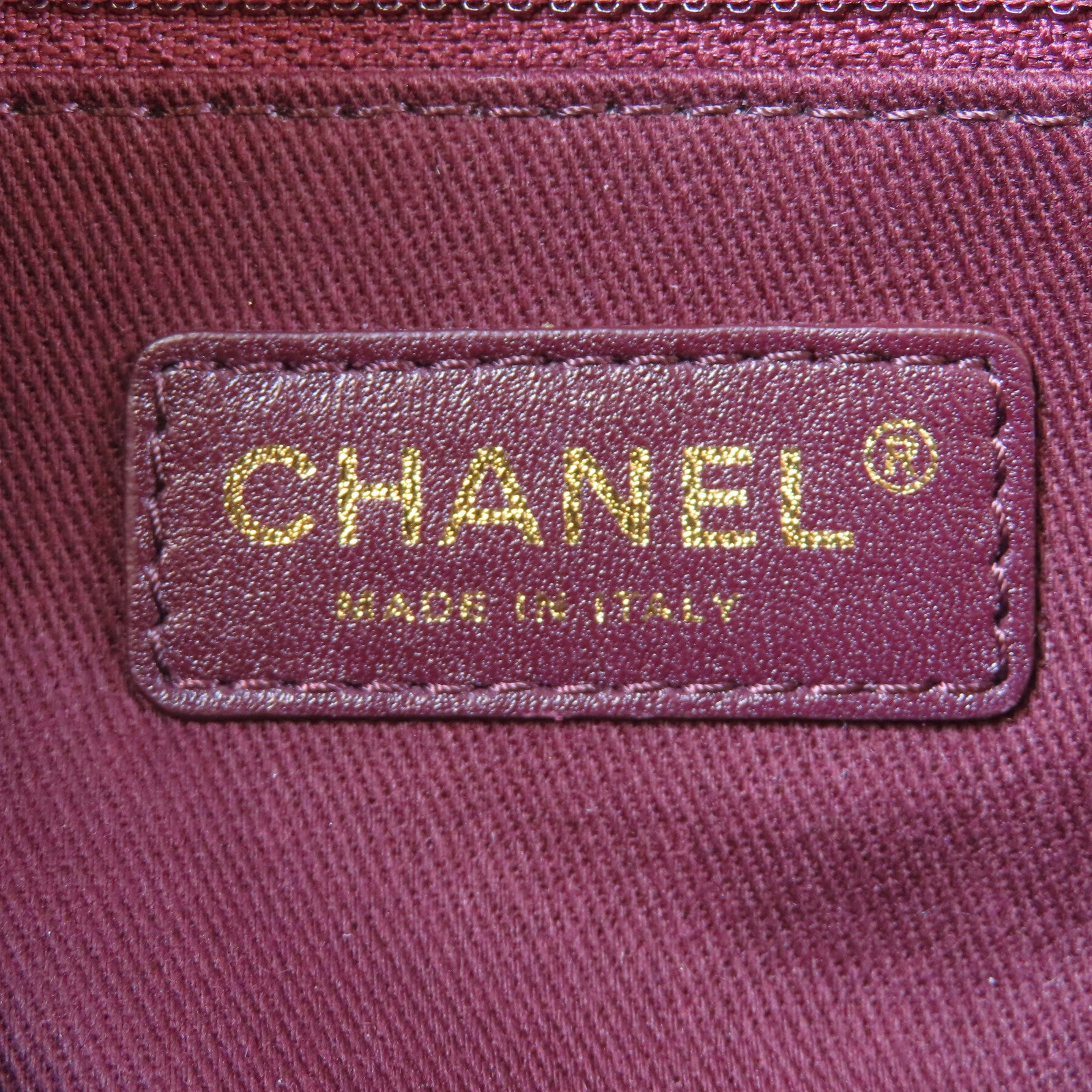 CHANEL 菱格牛皮皮革Chain Shoulder金扣鏈帶肩背袋青銅色