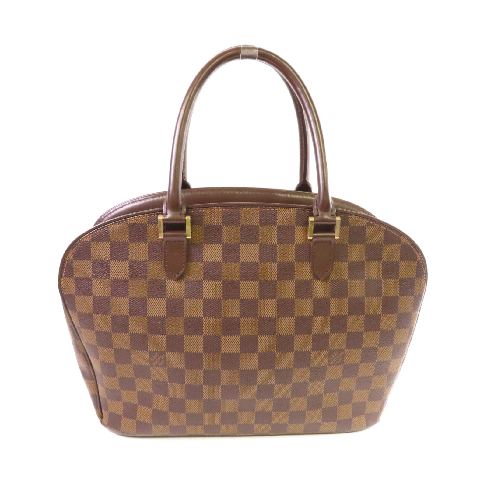 LOUIS VUITTON Damier Ebene Sarria Horizontal Handbag金扣手挽袋啡色