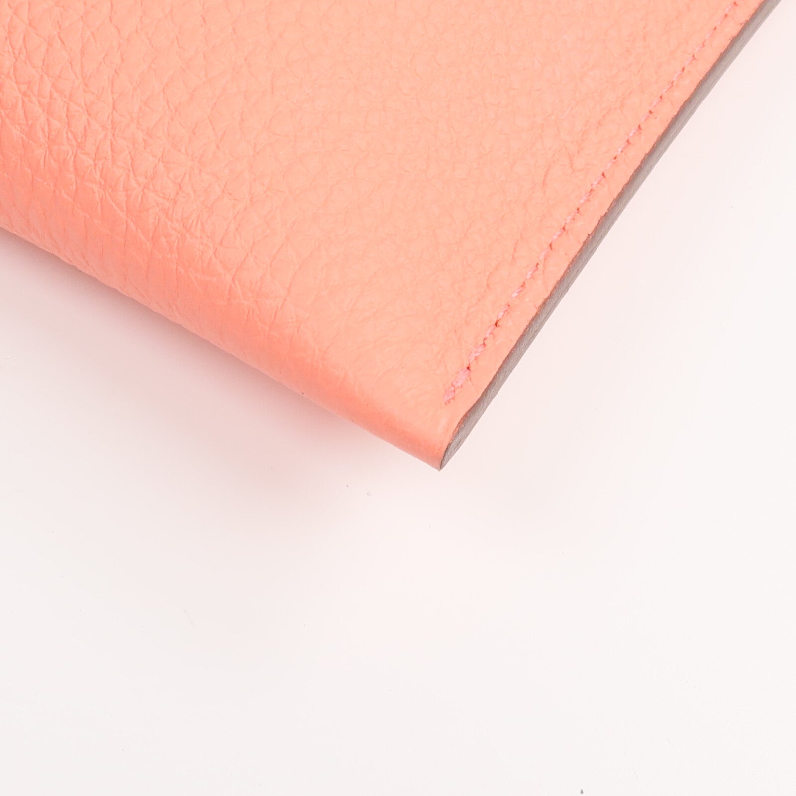 HERMES 【激減優惠】Togo皮革Bazar Pouch PM銀扣手拿包Flamingo