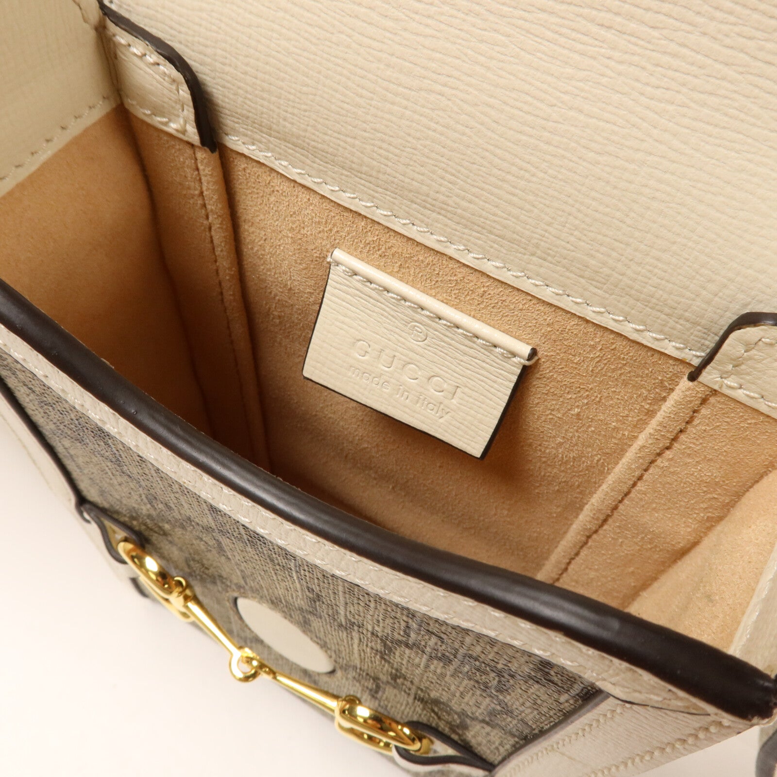 GUCCI 塗層帆布Horsebit Jumbo GG Shoulder Bag肩背袋
