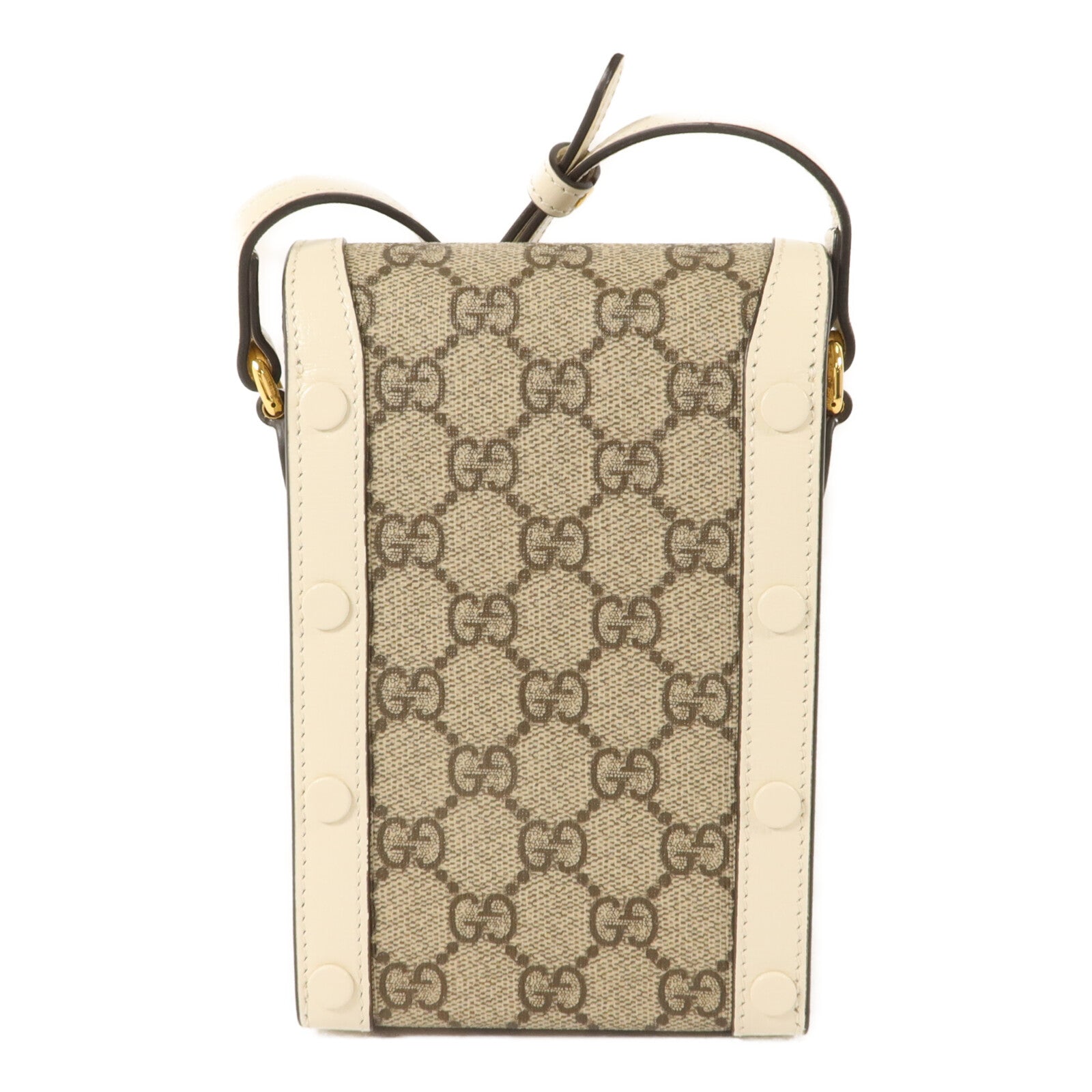 GUCCI 塗層帆布Horsebit 1955 Mini Phone Bag肩背袋