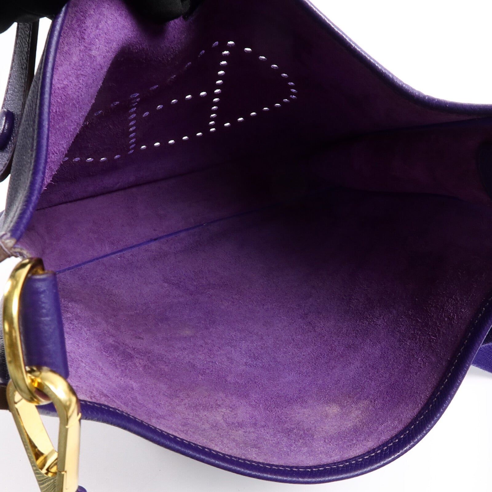 HERMES Epsom皮革Evelyne PM肩背袋Anemone
