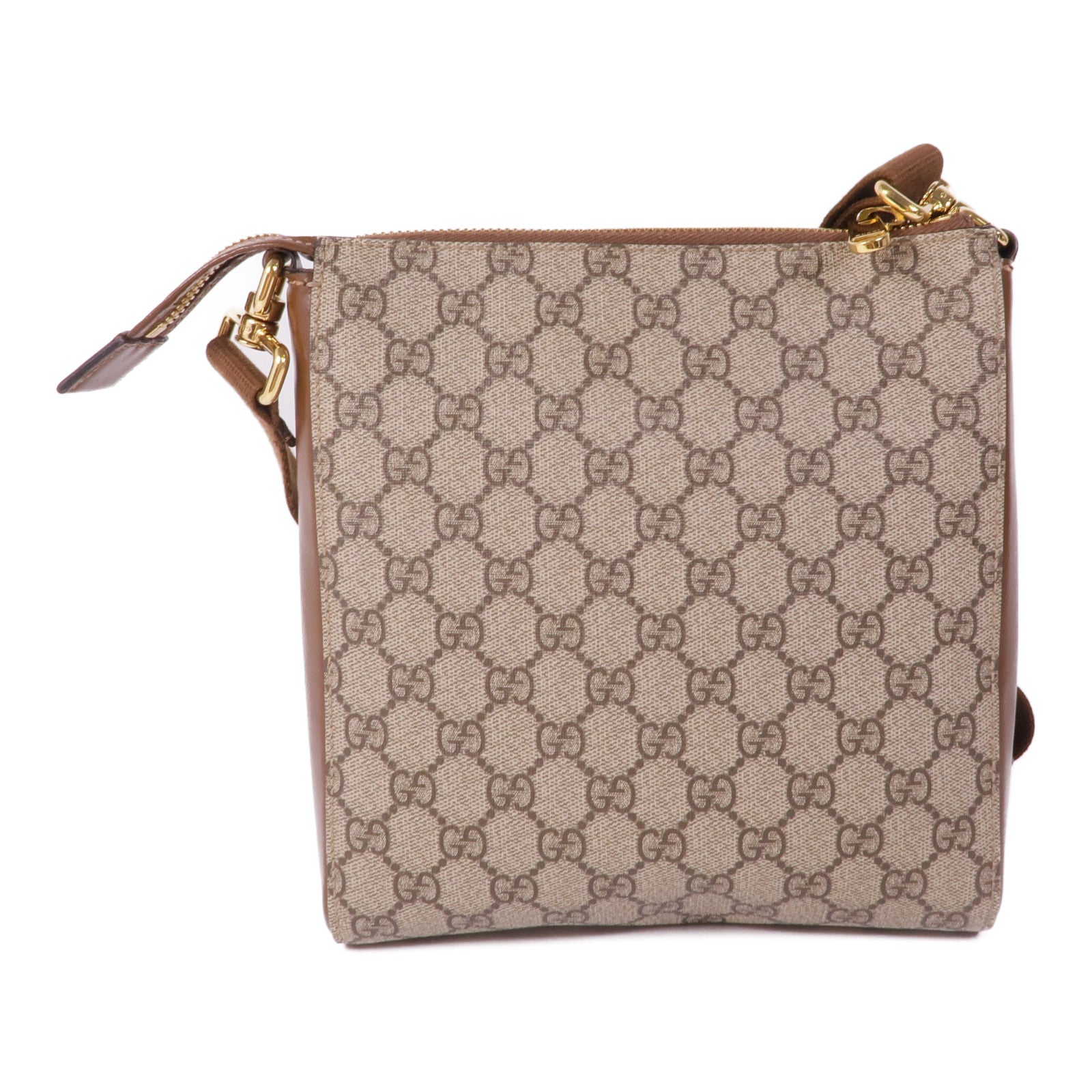 GUCCI 塗層帆布GG Supreme Messenger Bag金扣肩背袋