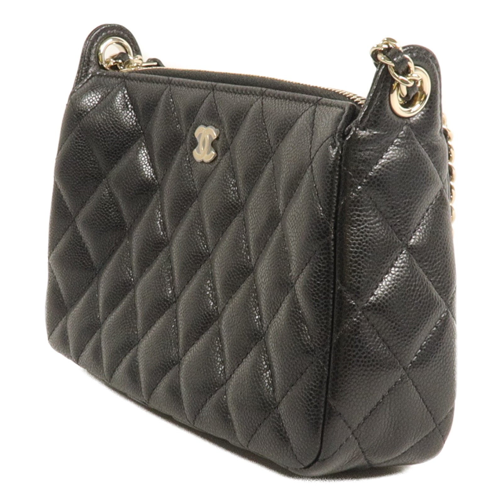 CHANEL 牛皮皮革25A Double Chain Bag鏈帶肩背袋