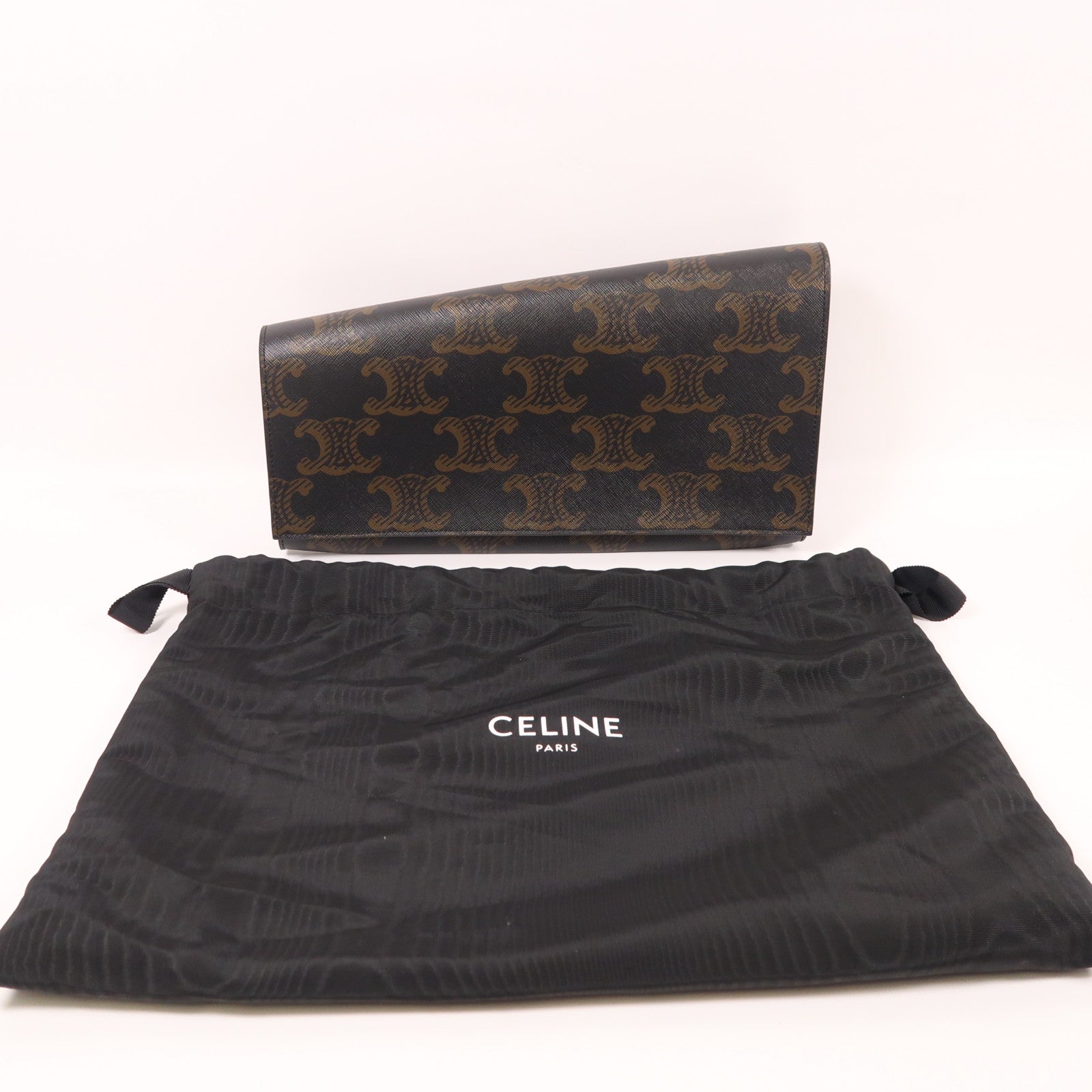 CELINE 塗層帆布Asymmetric Clutch手拿包