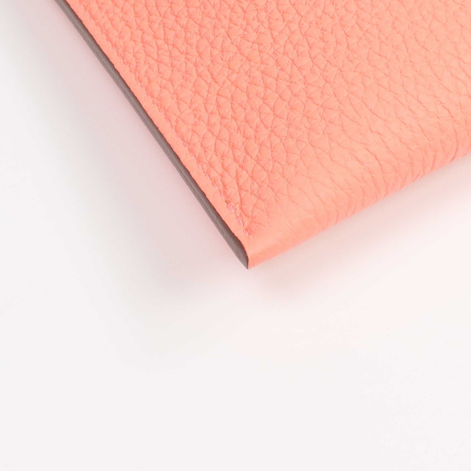 HERMES 【激減優惠】Togo皮革Bazar Pouch PM銀扣手拿包Flamingo