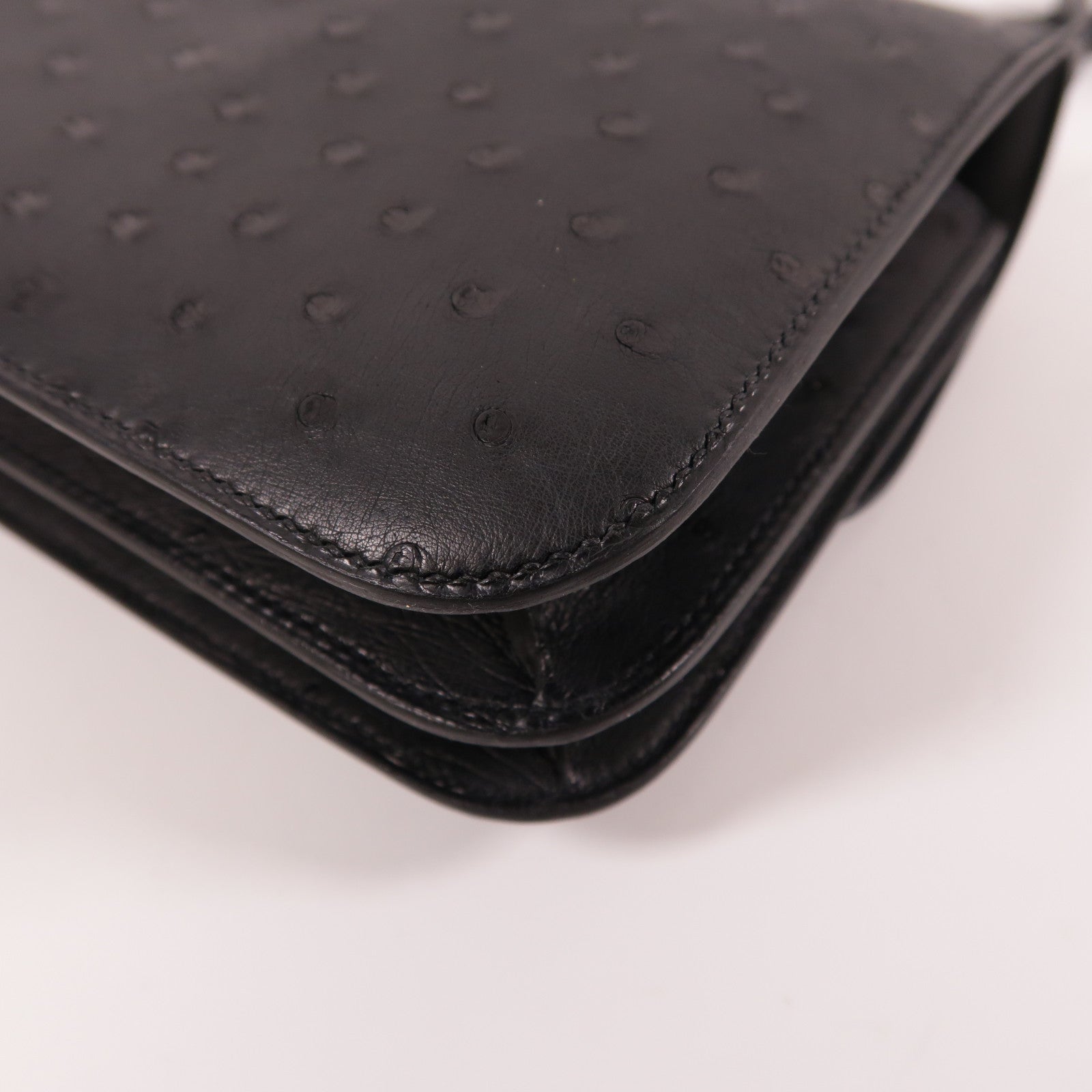 HERMES 【激減優惠】鴕鳥皮革Mini Constance肩背袋