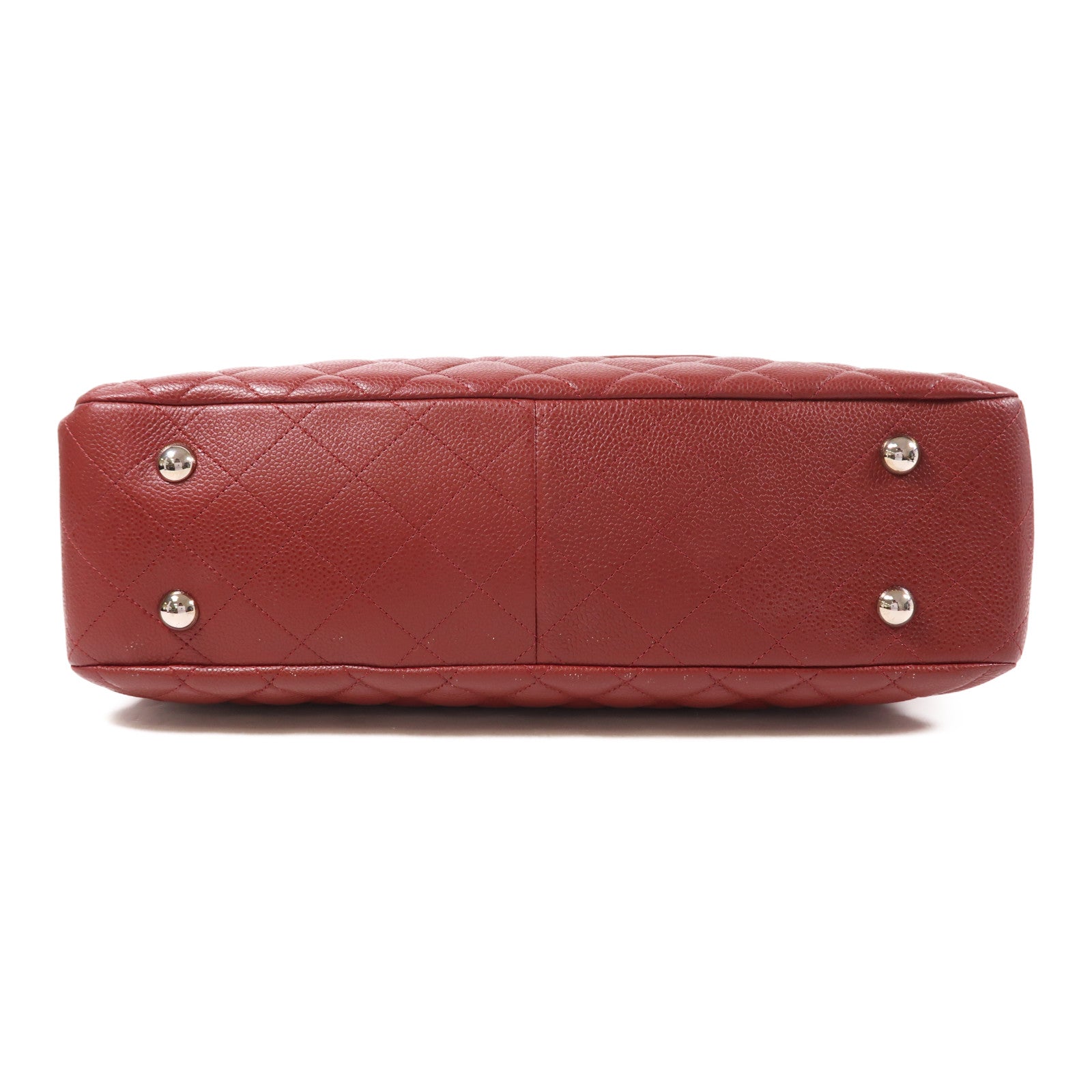 CHANEL 牛皮皮革Chain Shoulder Tote銀扣鏈帶肩背袋/手挽袋