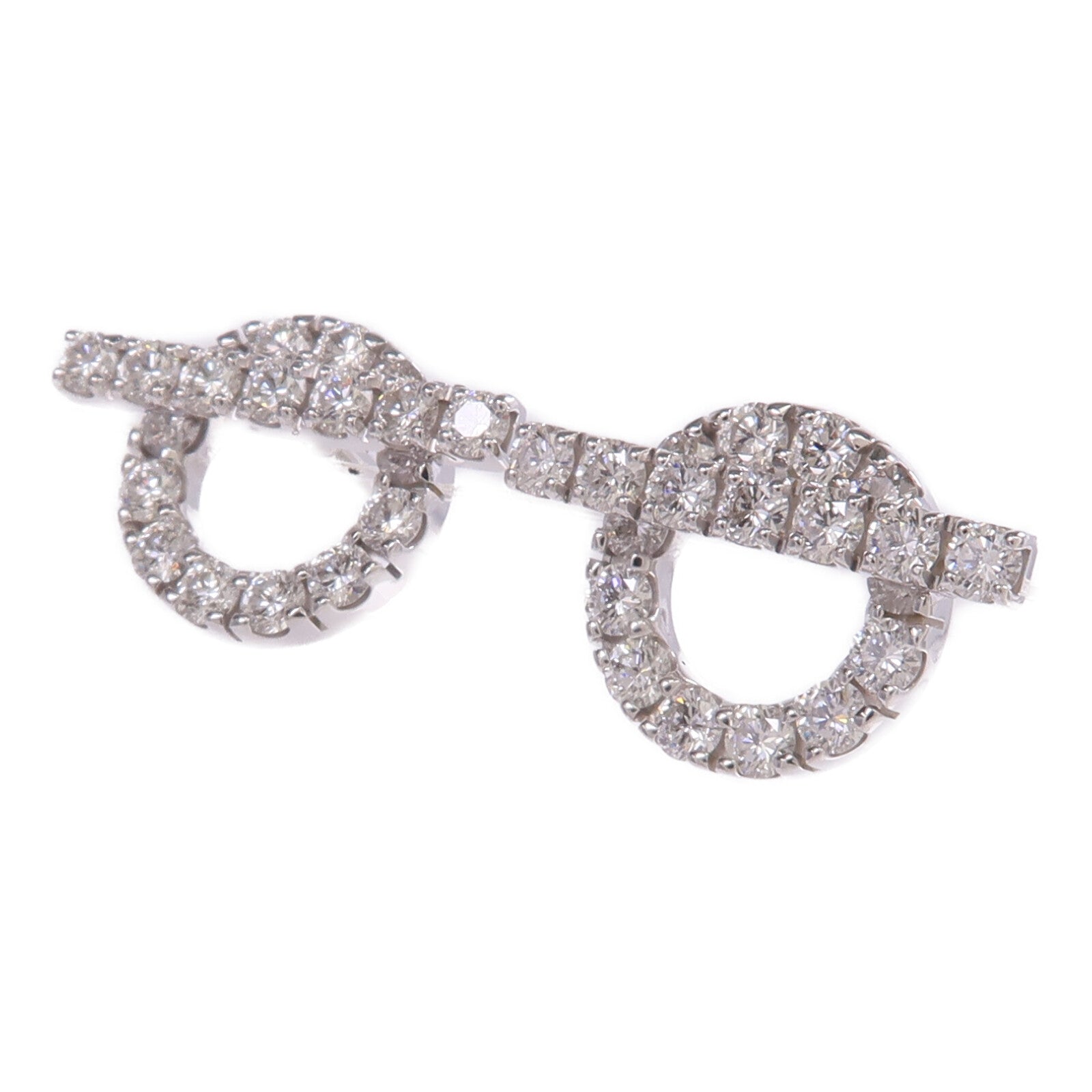 HERMES 【激減優惠】18K白金Finesse Earrings鑽石耳環