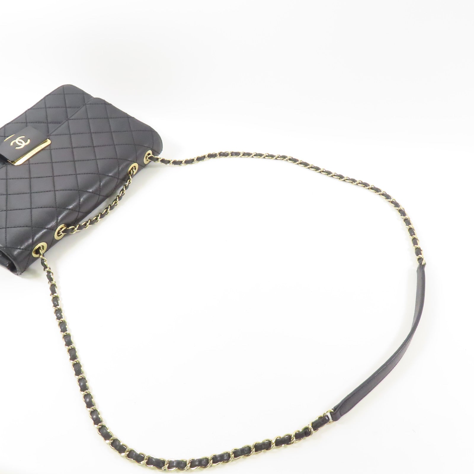 CHANEL 牛皮皮革Shoulder Bag金扣肩背袋
