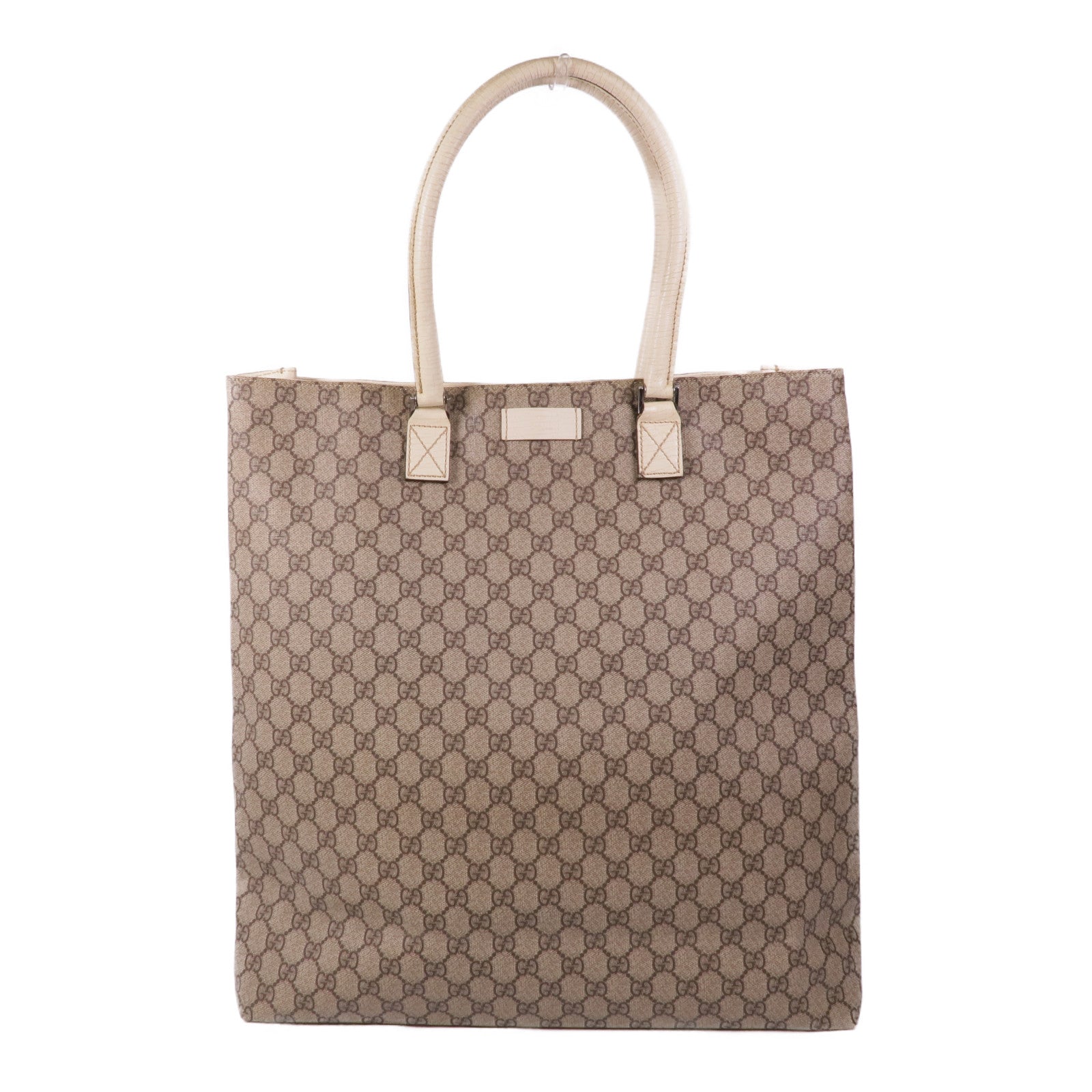 GUCCI 塗層帆布Shoulder Tote銀扣肩背袋/手挽袋