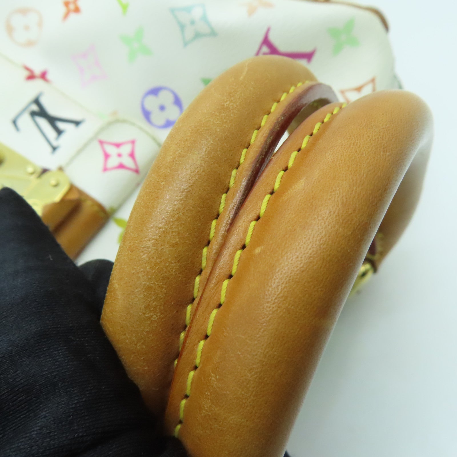 LOUIS VUITTON 【激減優惠】Monogram Multicolore Speedy 30金扣手挽袋白色彩色
