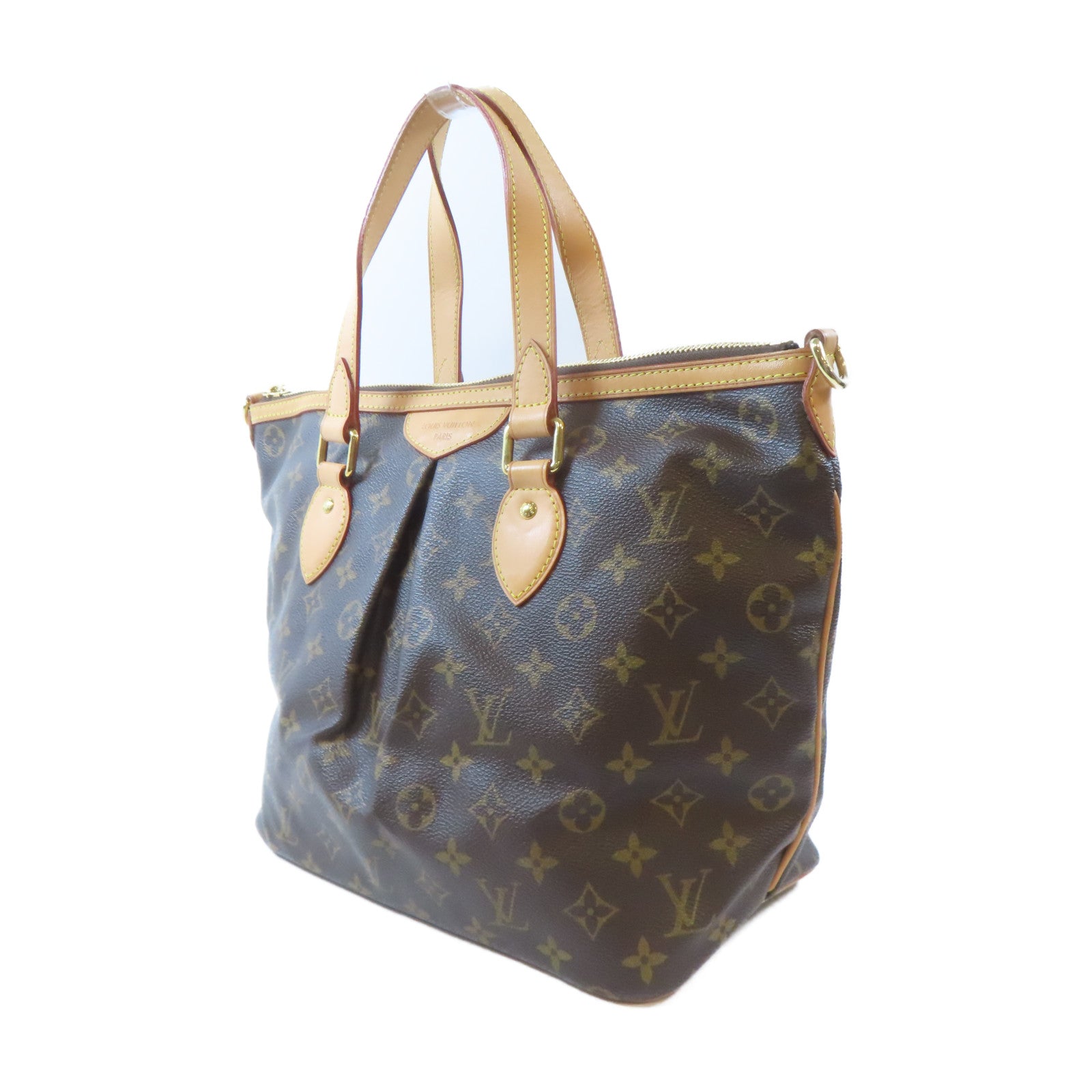 LOUIS VUITTON 【激減優惠】Monogram Palermo PM金扣手挽肩背兩用袋棕色