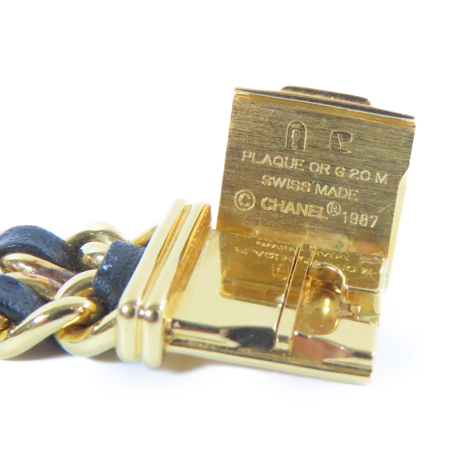 CHANEL Premiere M鍍金手錶石英機芯黑色#M Size/#14.75cm