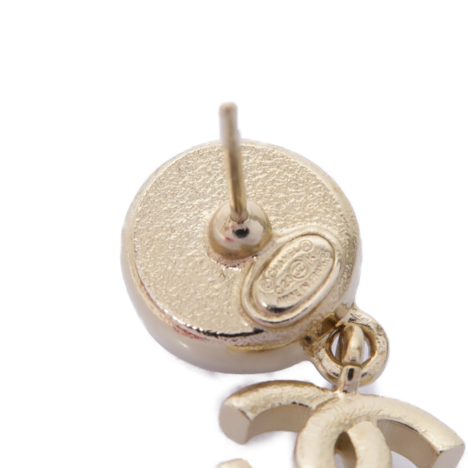 CHANEL 金屬Earrings耳環白色