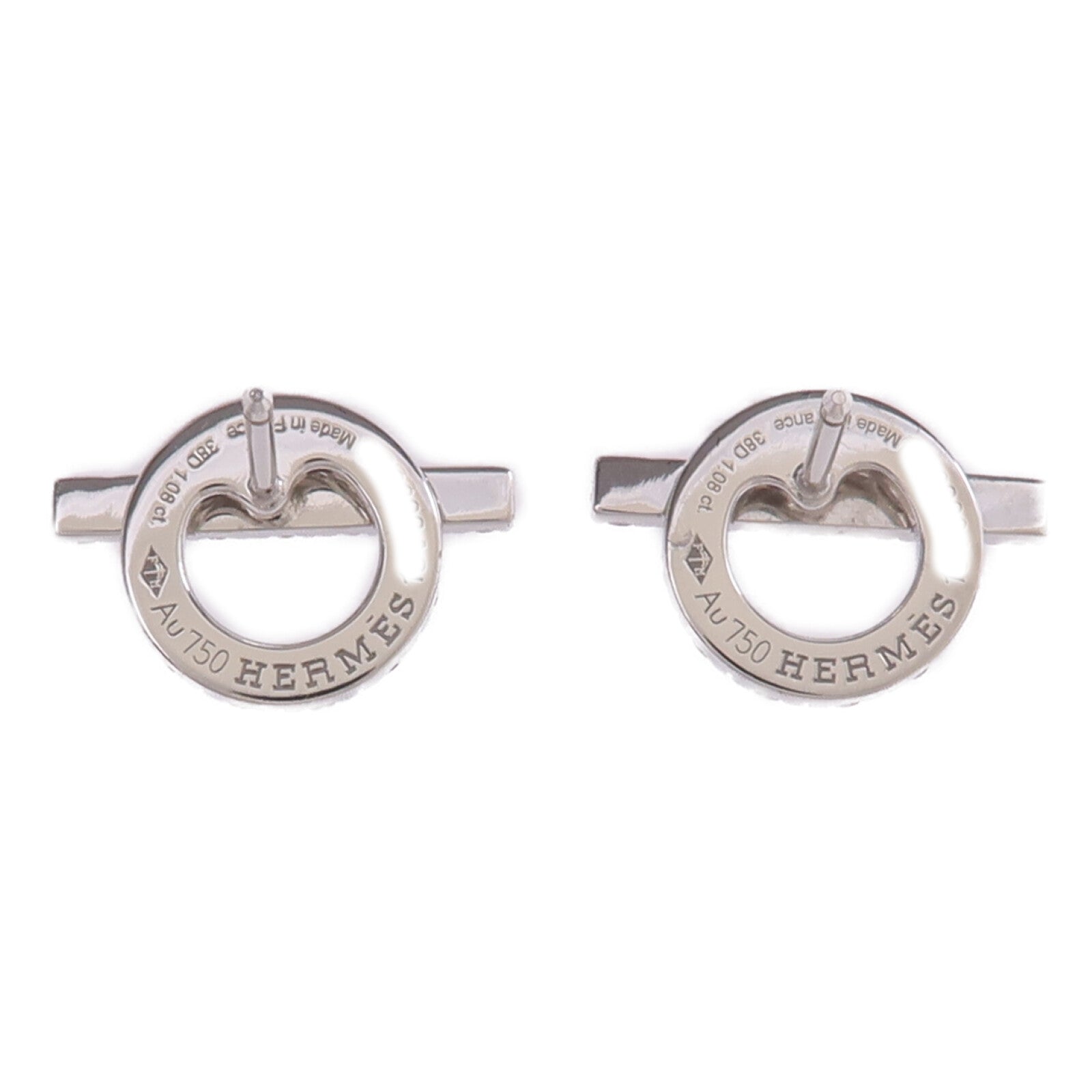 HERMES 【激減優惠】18K白金Finesse Earrings鑽石耳環