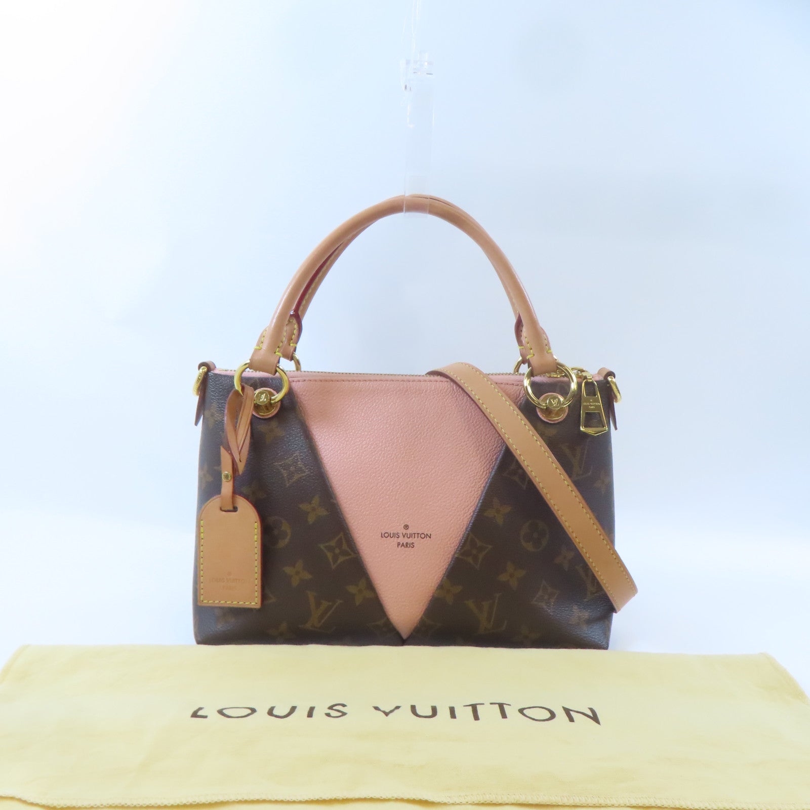 LOUIS VUITTON 【激減優惠】Monogram V Tote BB金扣手挽肩背兩用袋啡色